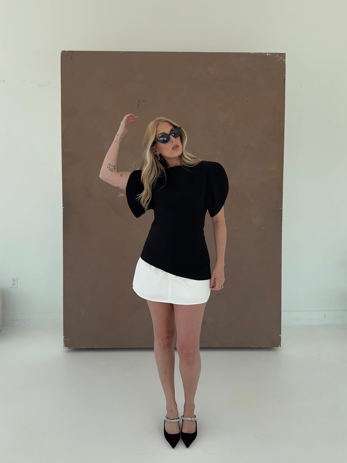 Brandy Structured Top - Black