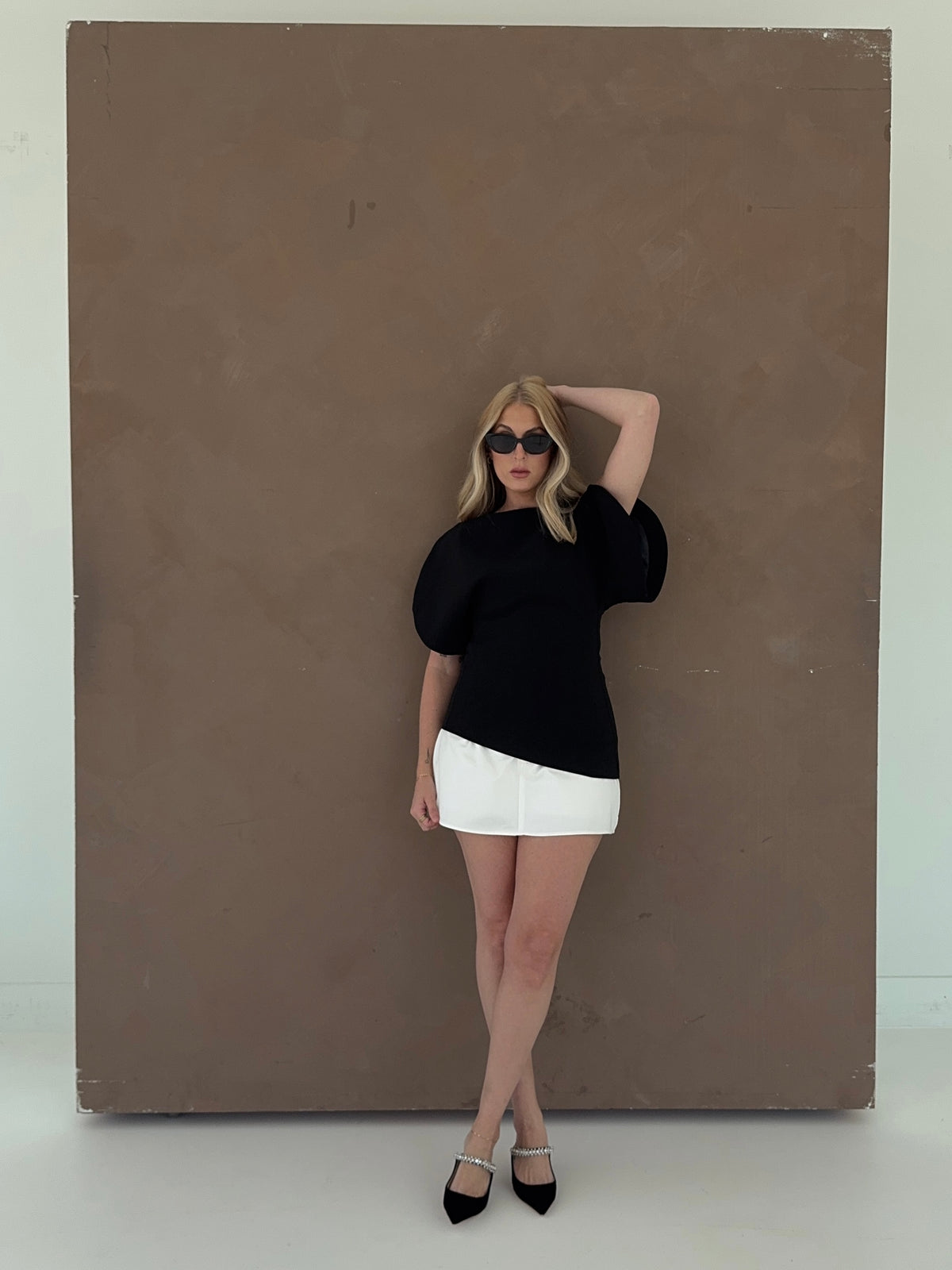 Brandy Structured Top - Black