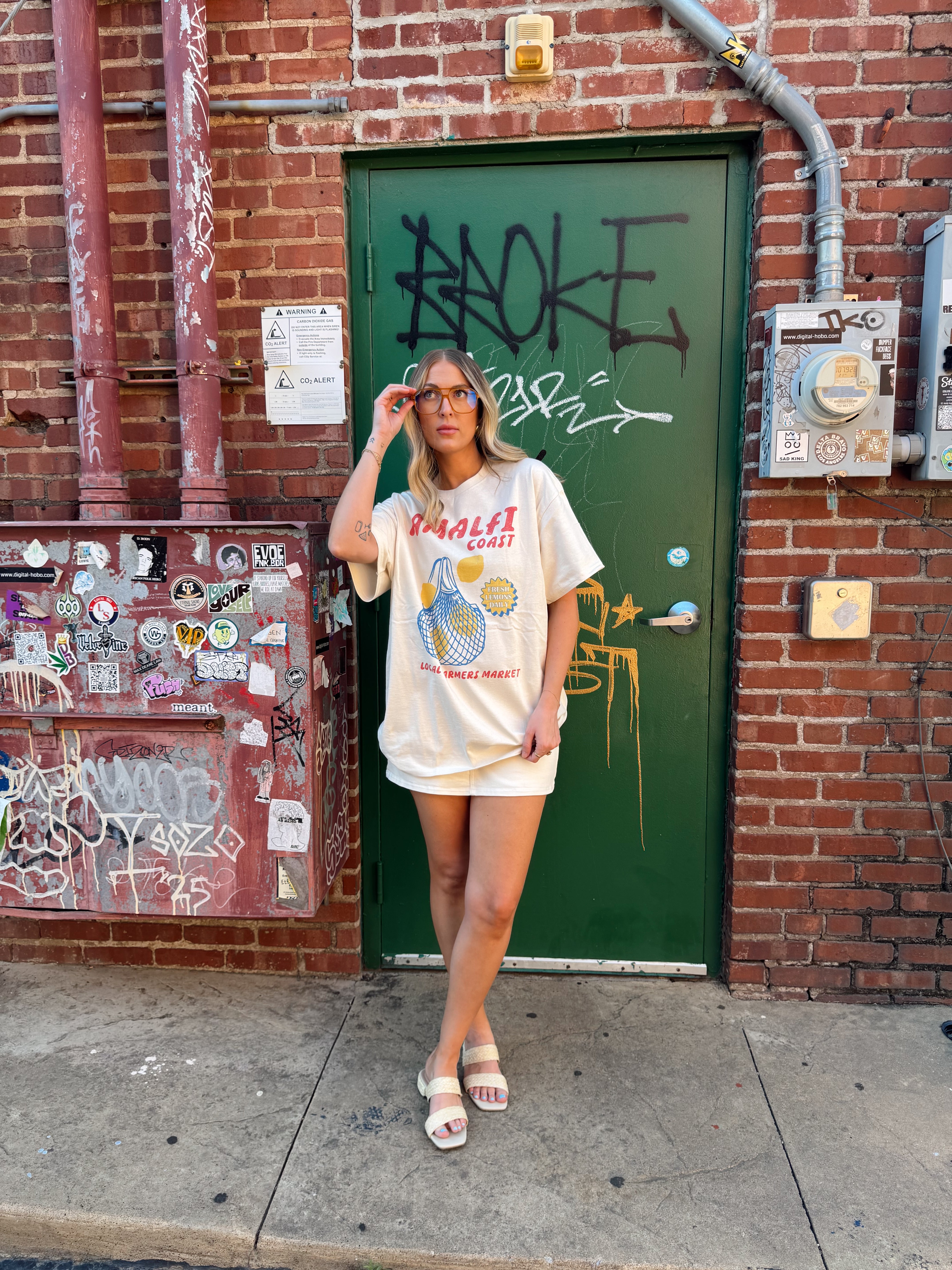 Amalfi Market Oversized Graphic Tee