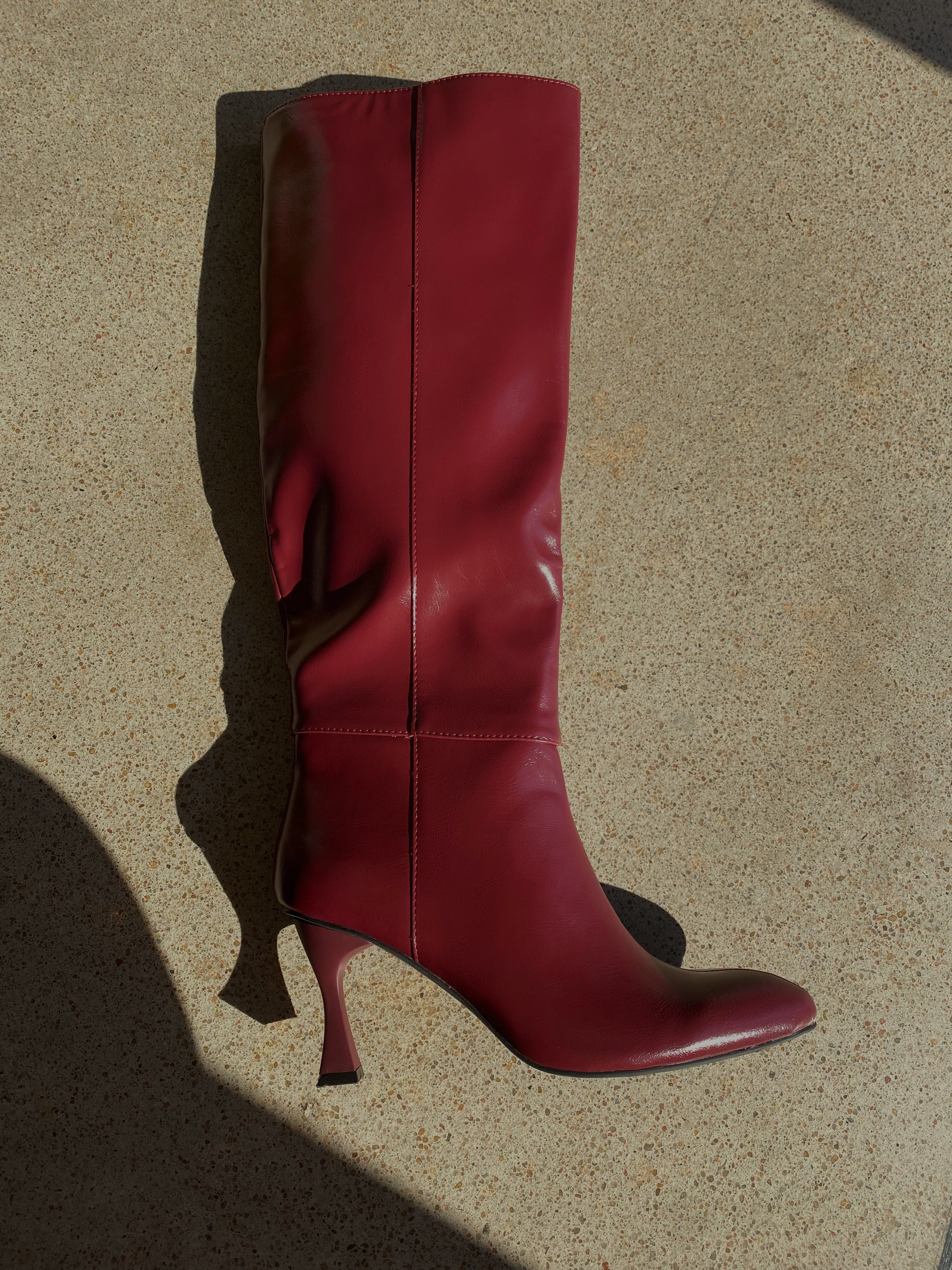 The Lexington Burgundy Boot