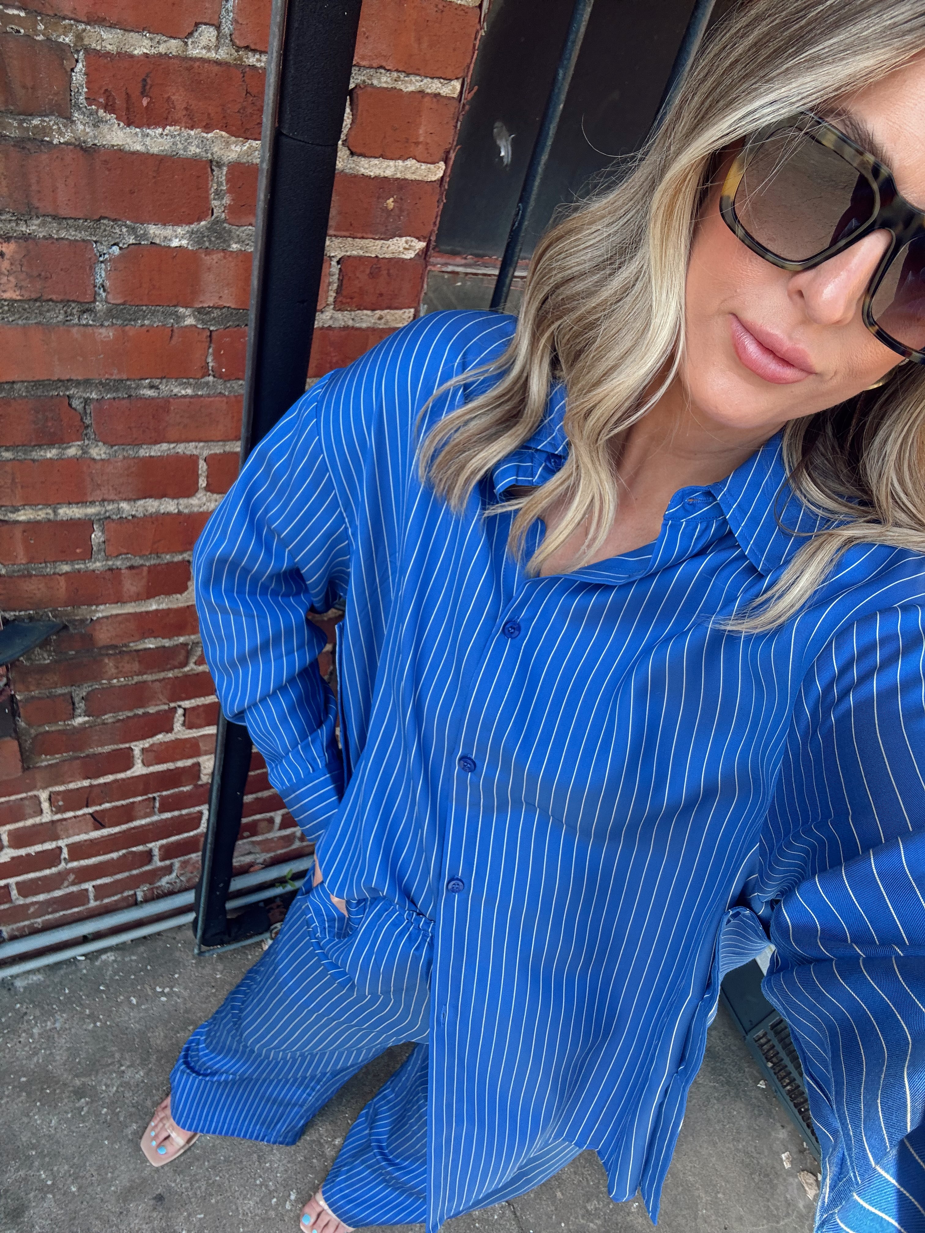 Jiji Owen Shirt in Bleu Electrique