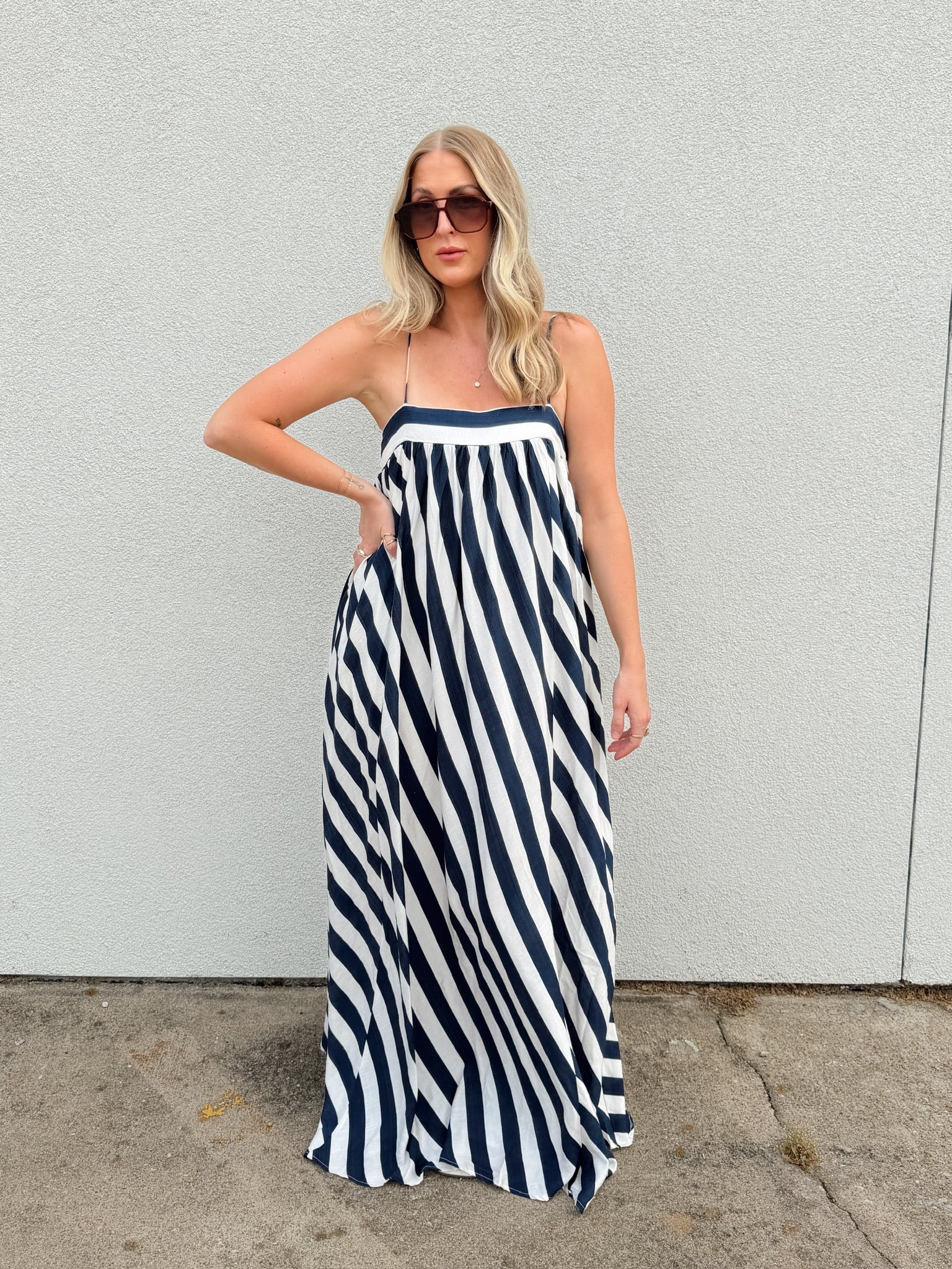 Main Street Stripe Maxi Dress