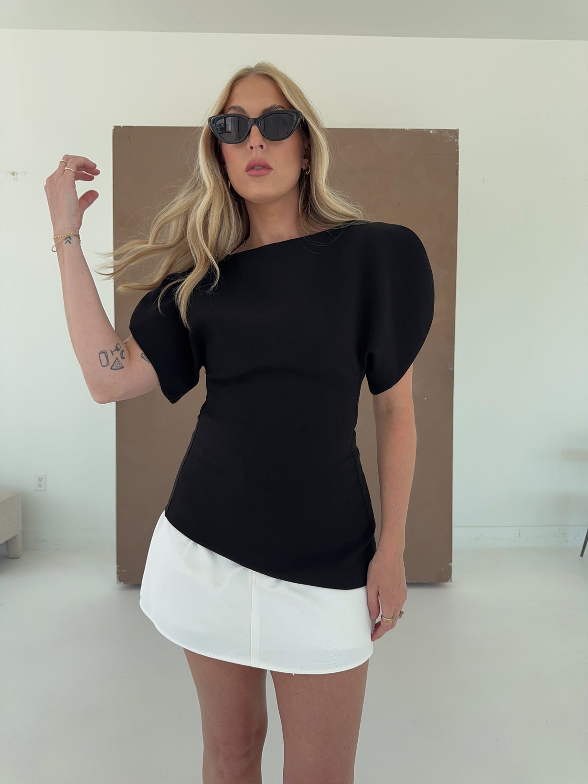 Brandy Structured Top - Black