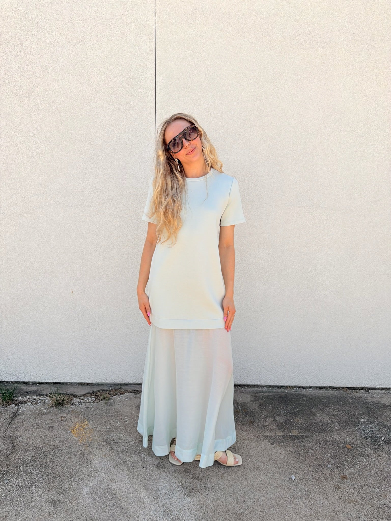English Factory See Through Mixed Media Maxi Dress