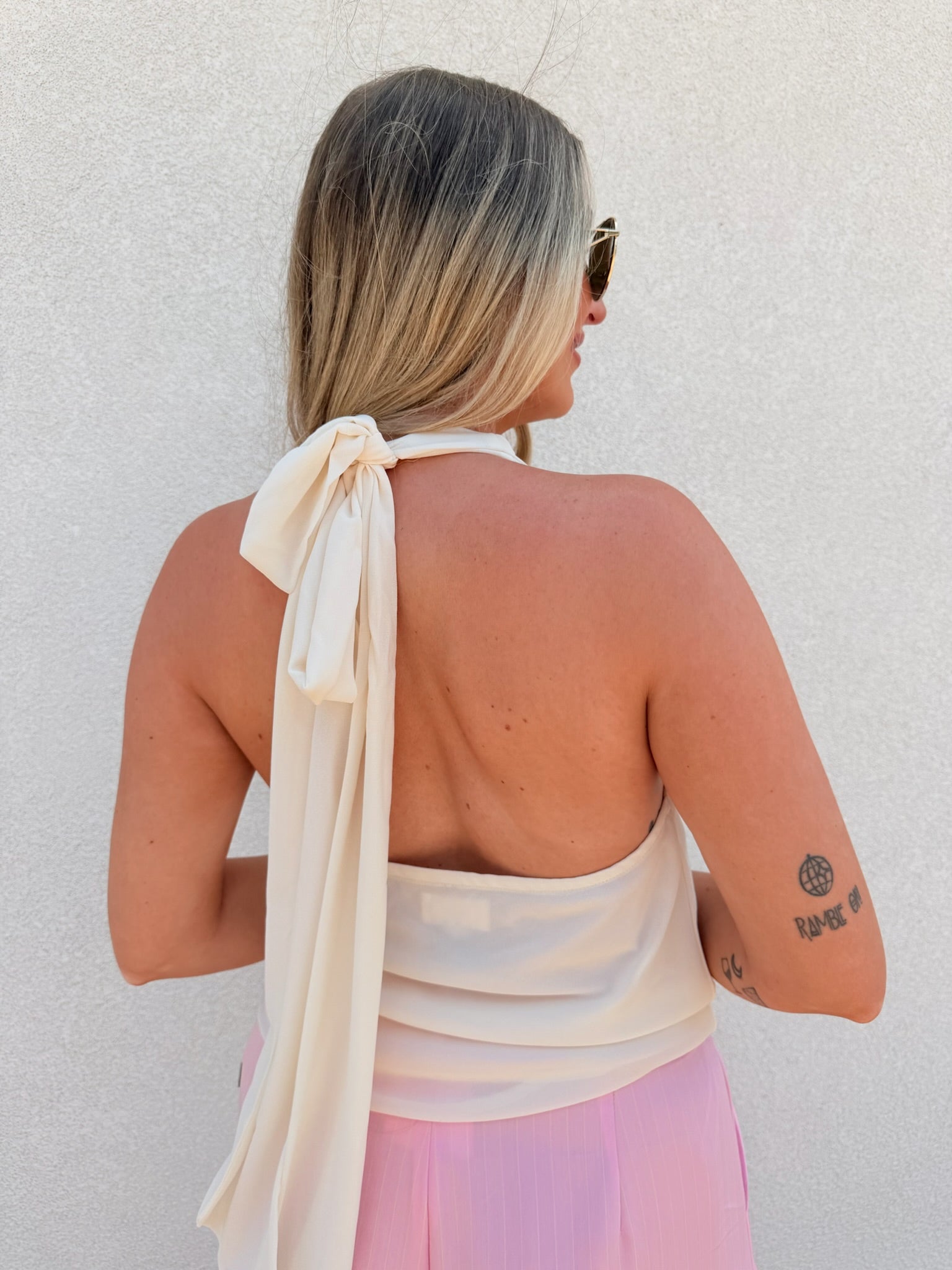 Drinks on You Cowl Neck Top - Ivory