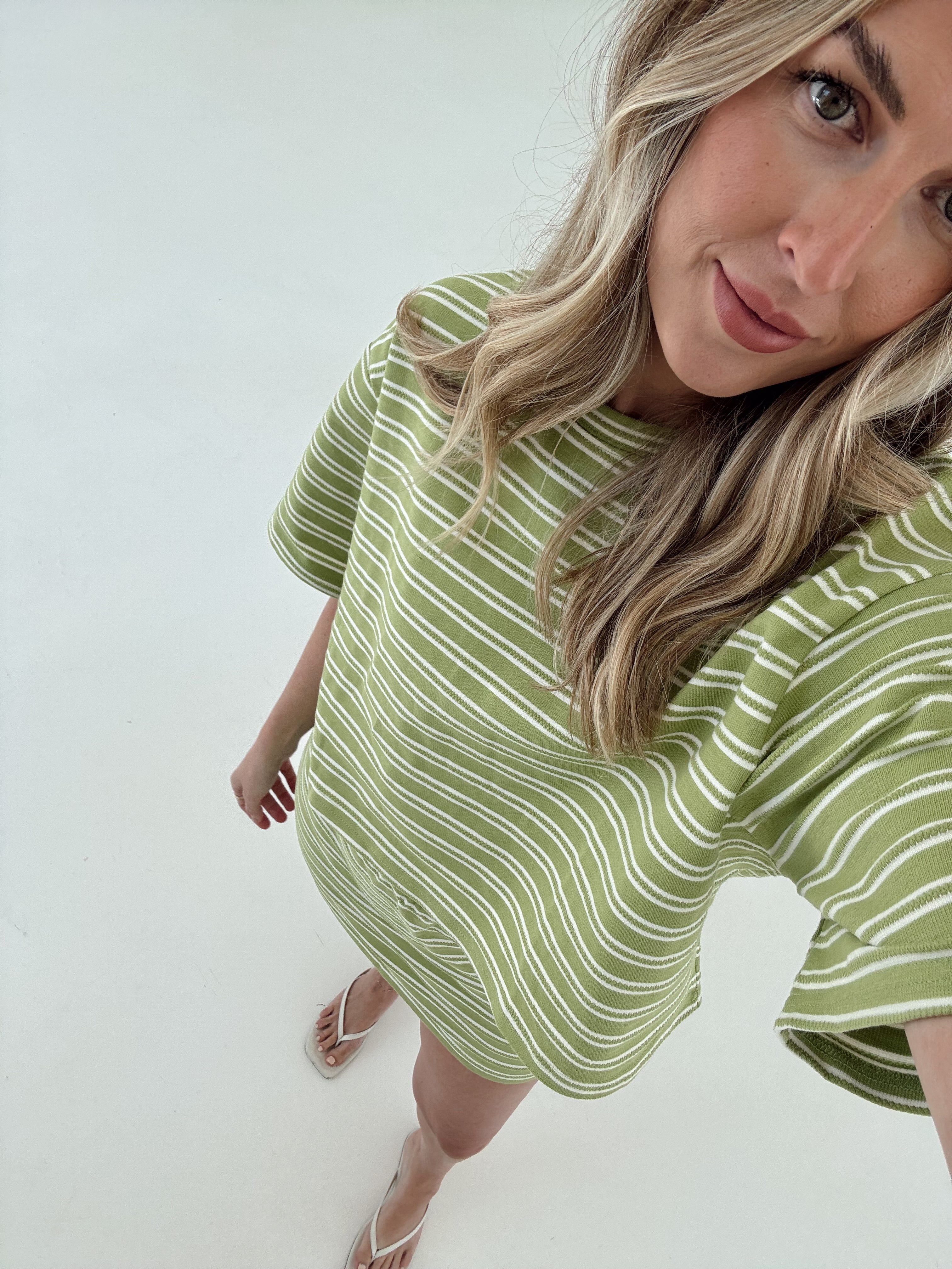 Macy Matcha Stripe Top