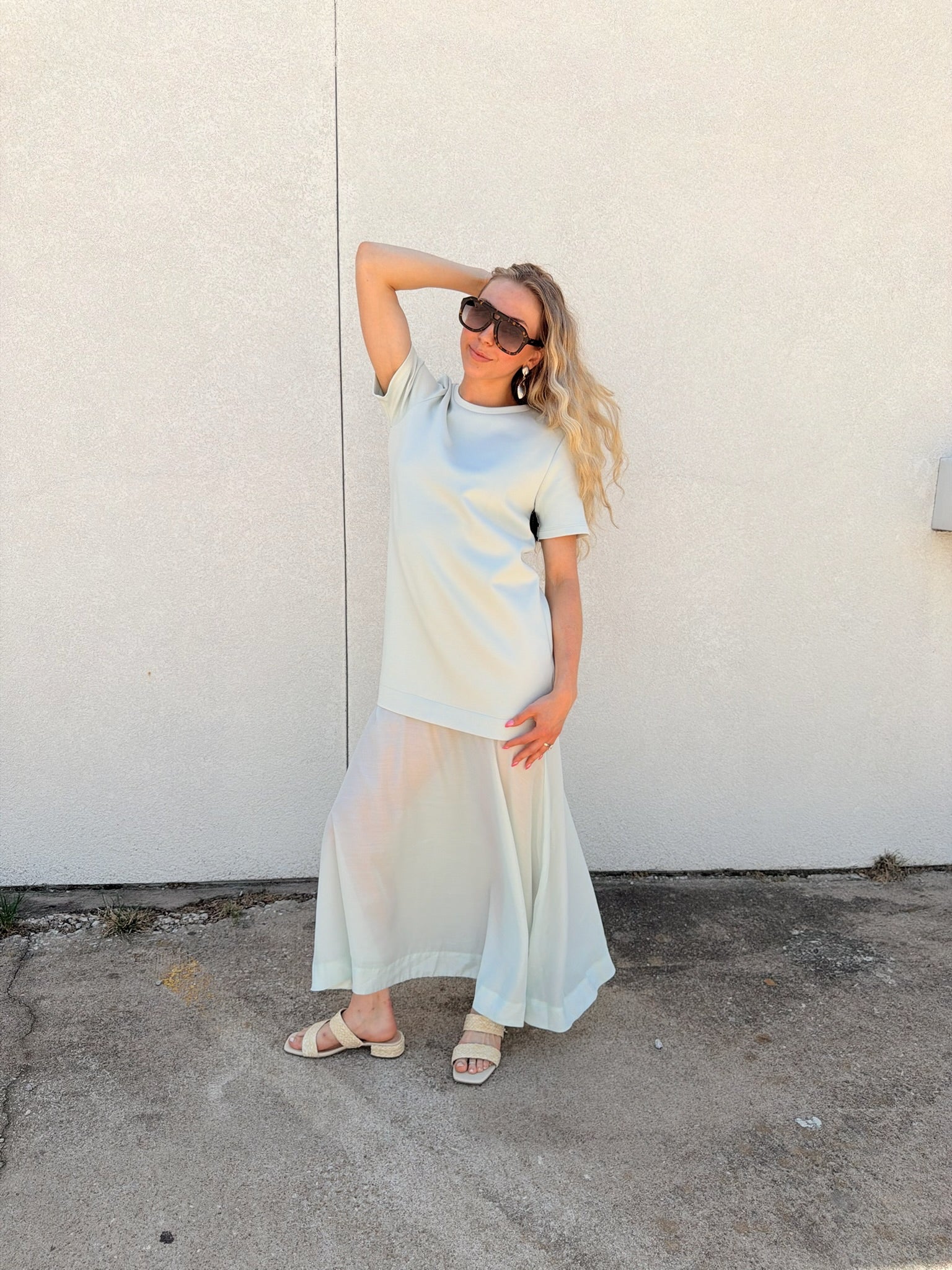 English Factory See Through Mixed Media Maxi Dress
