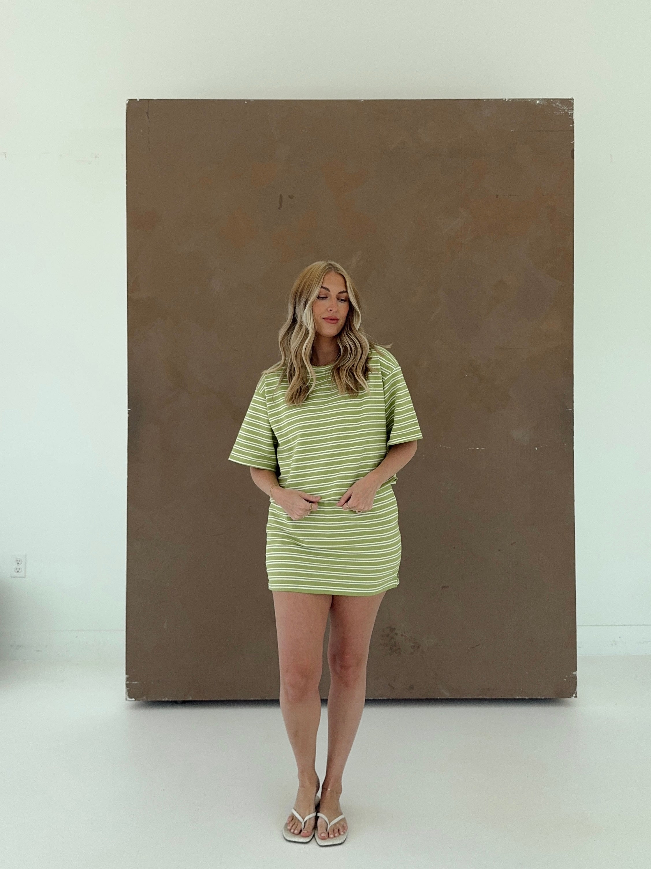 Macy Matcha Stripe Top