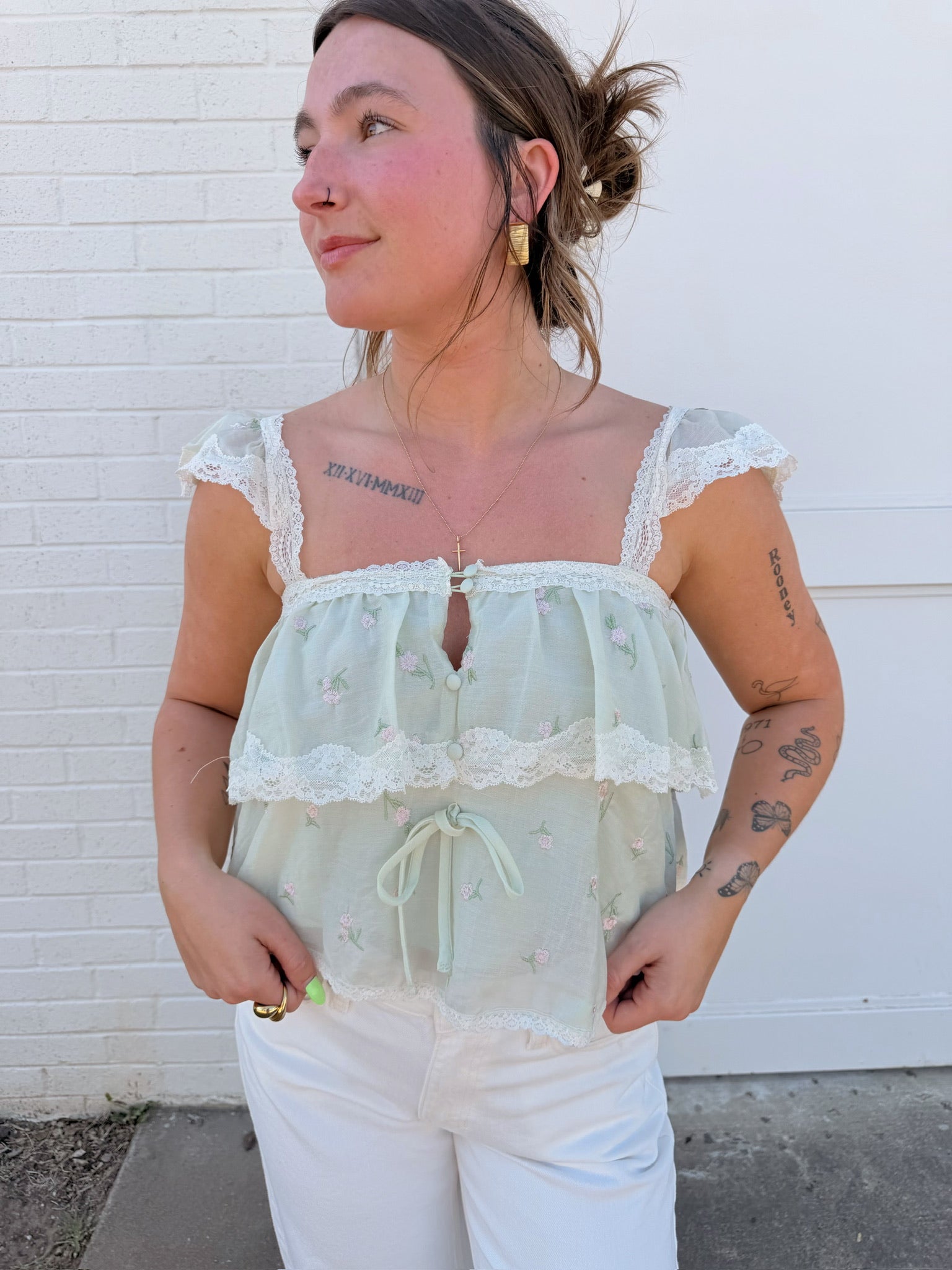 Lindsey Floral Sage Tank