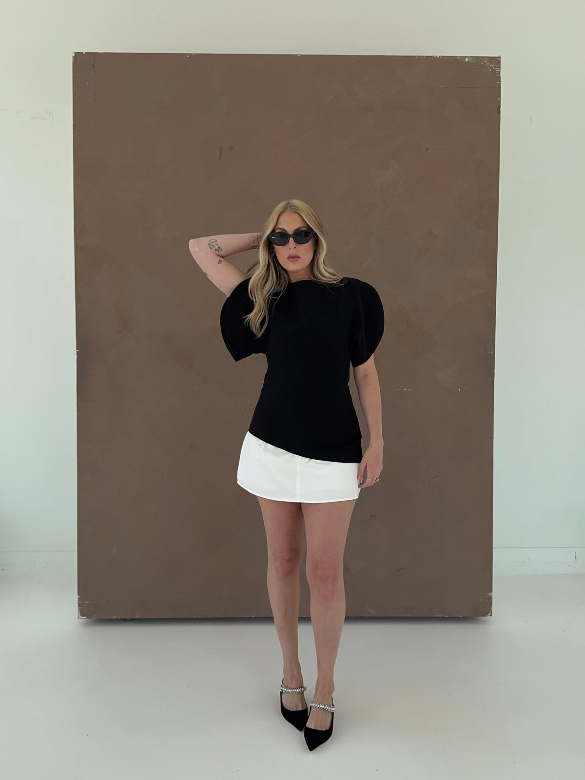 Brandy Structured Top - Black