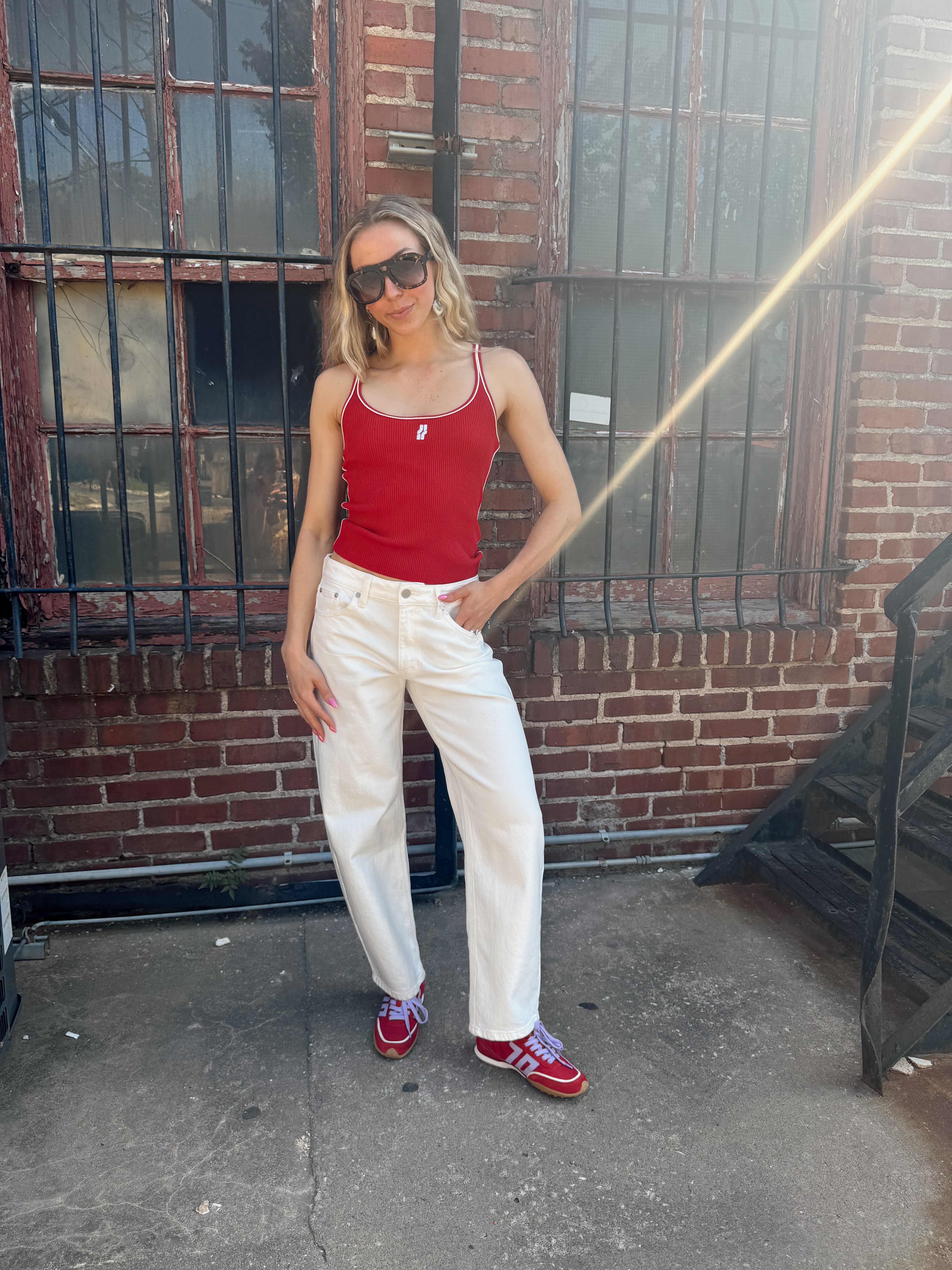 Jiji Franck Tank in Rouge