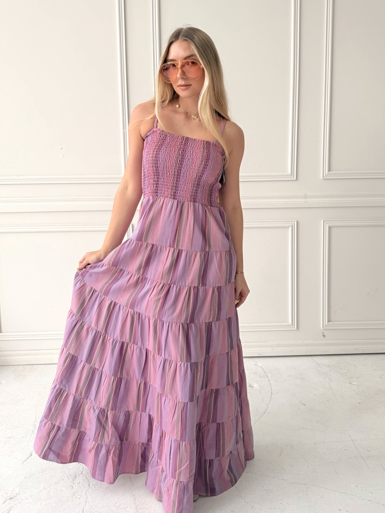 Frnch Lilaea Dress in Lilas