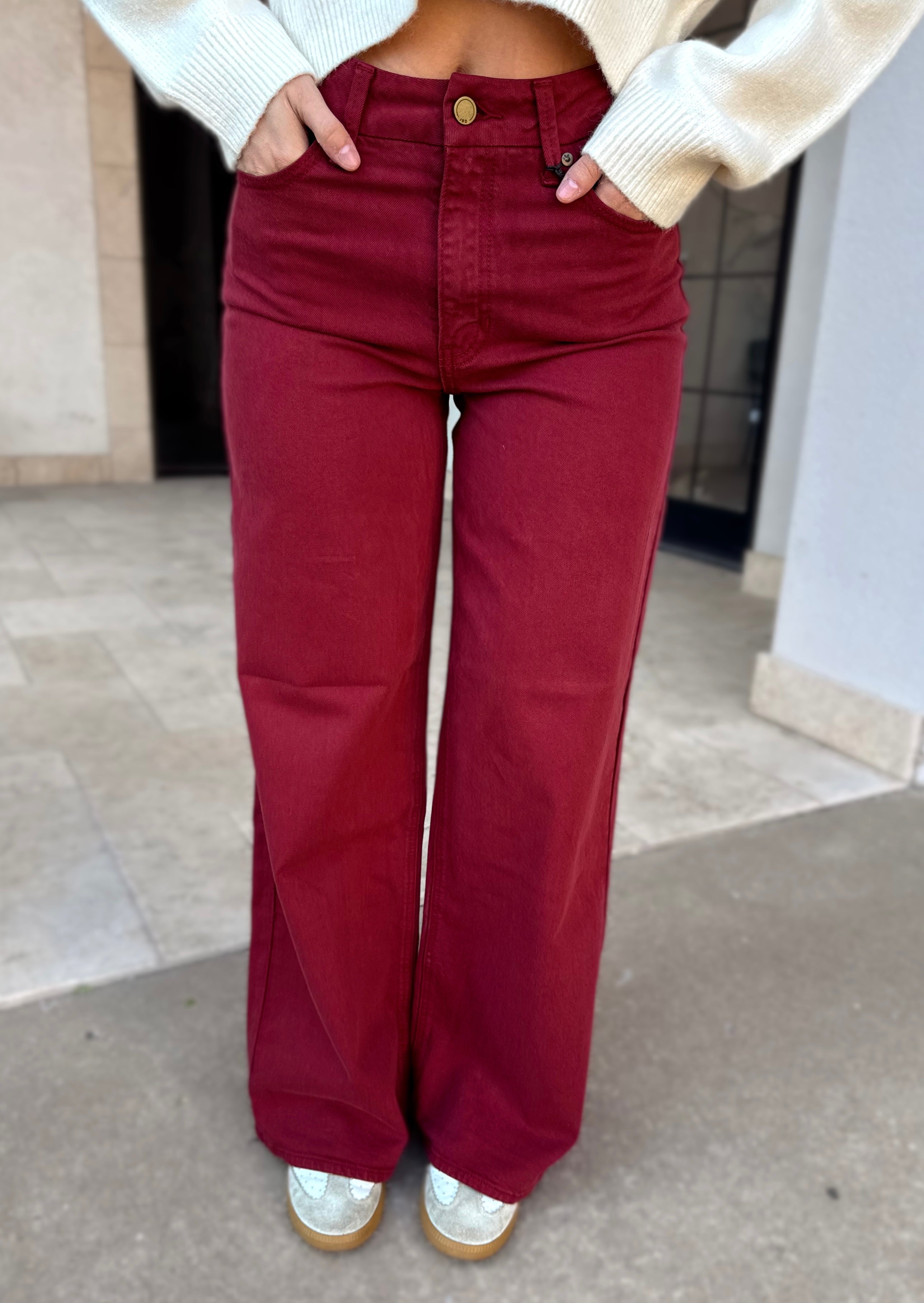 Vintage Dark Cherry Denim