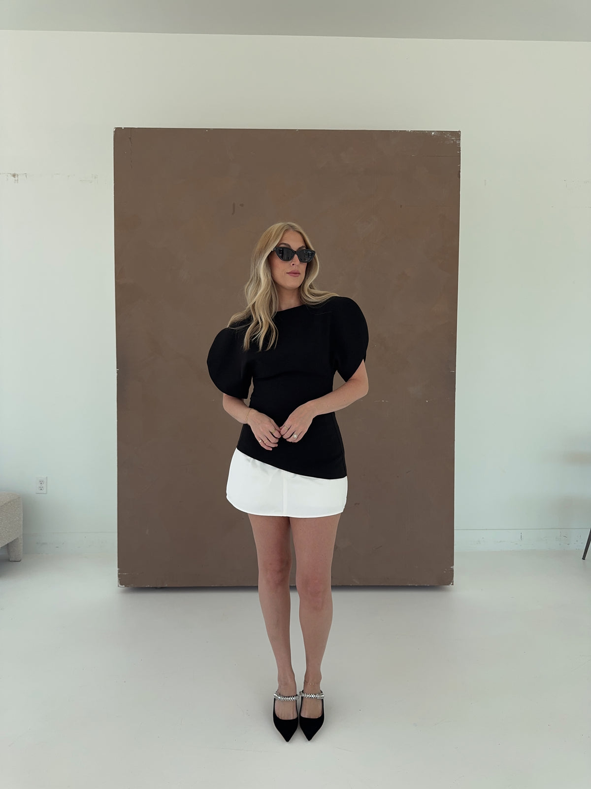 Brandy Structured Top - Black