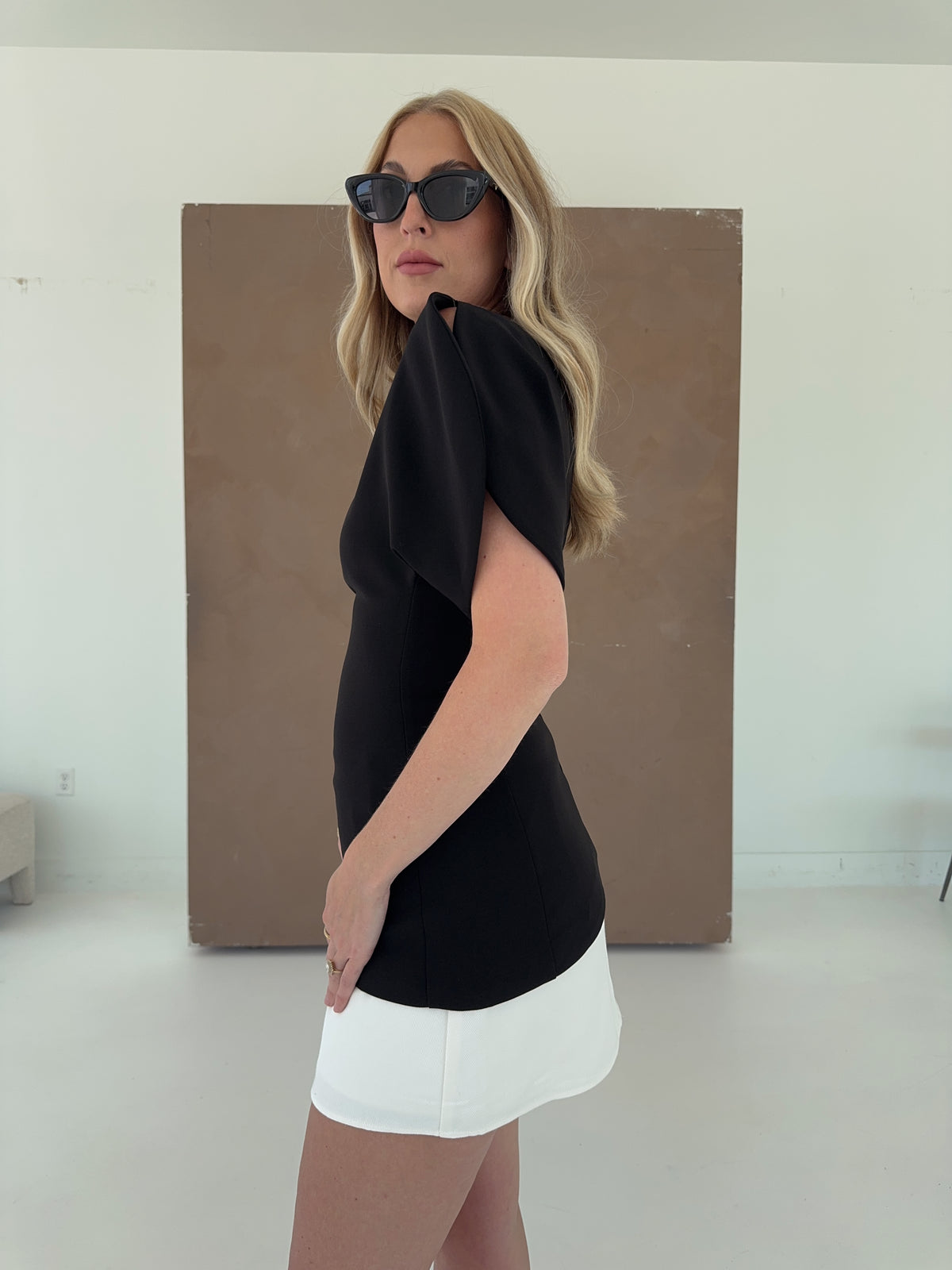 Brandy Structured Top - Black