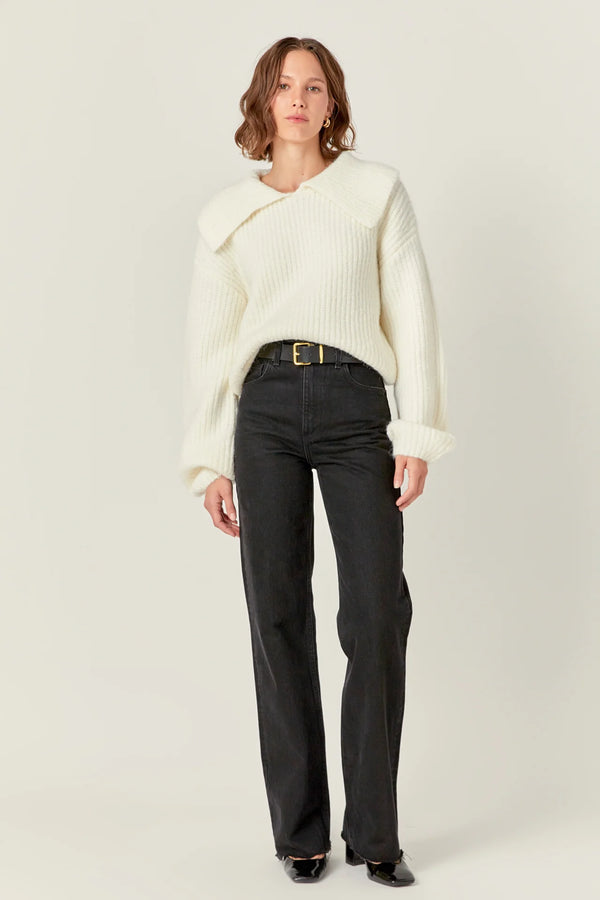 English Factory Collared Chunky Sweater