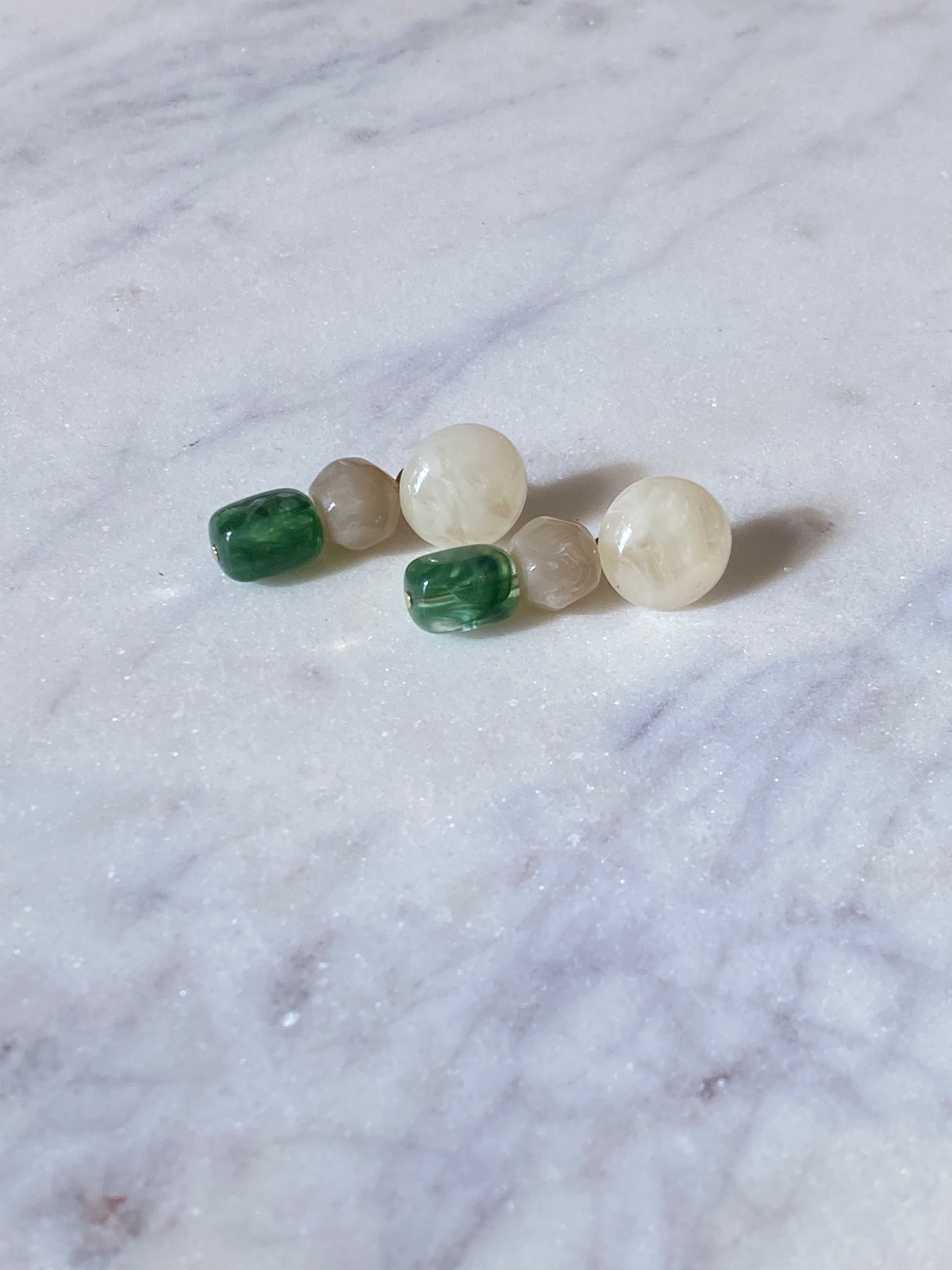 Green Resin Earrings