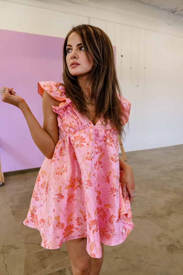 Buddylove Penny Ruffle Sleeve Short Dress - After Party