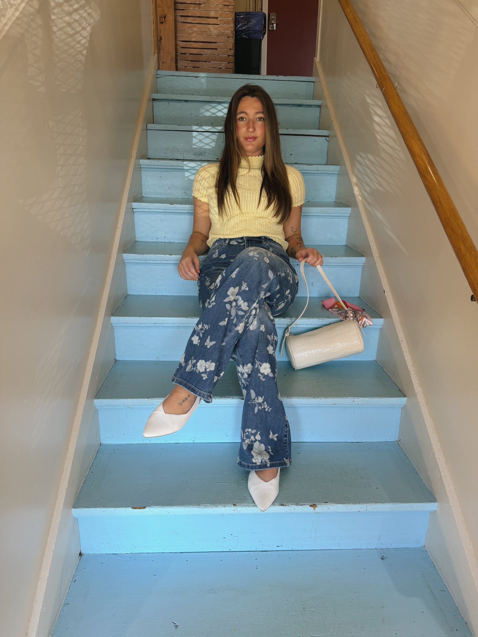 Lindsey Floral Straight Leg Denim