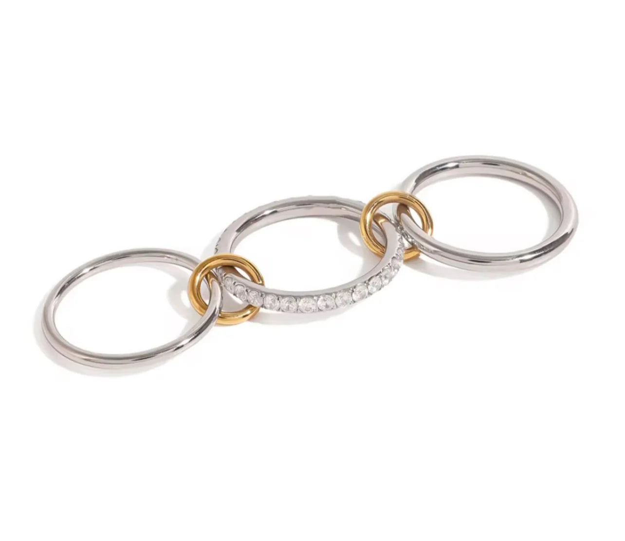 Collier Silver Pave Ring