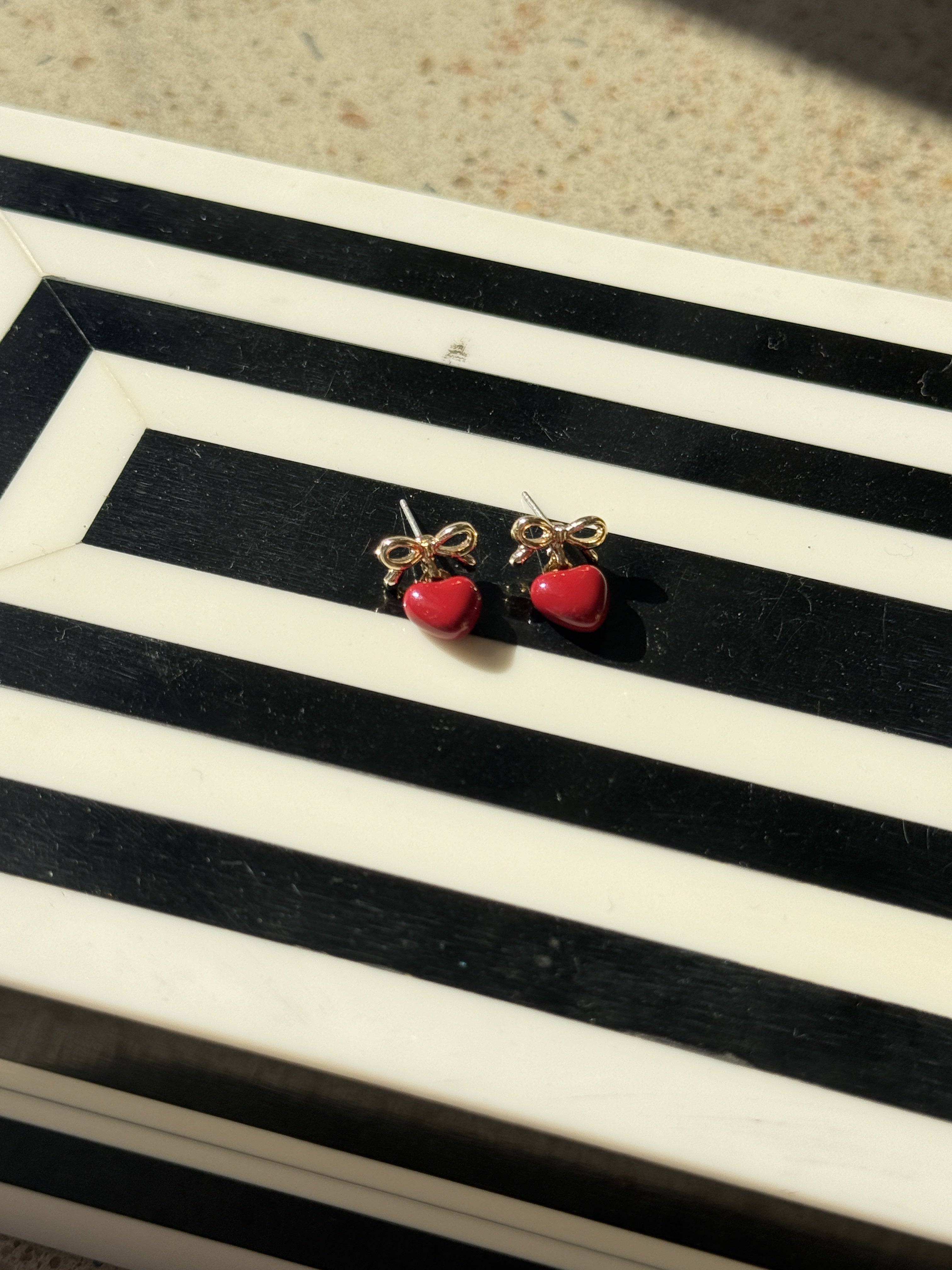 Heart Bow Earrings
