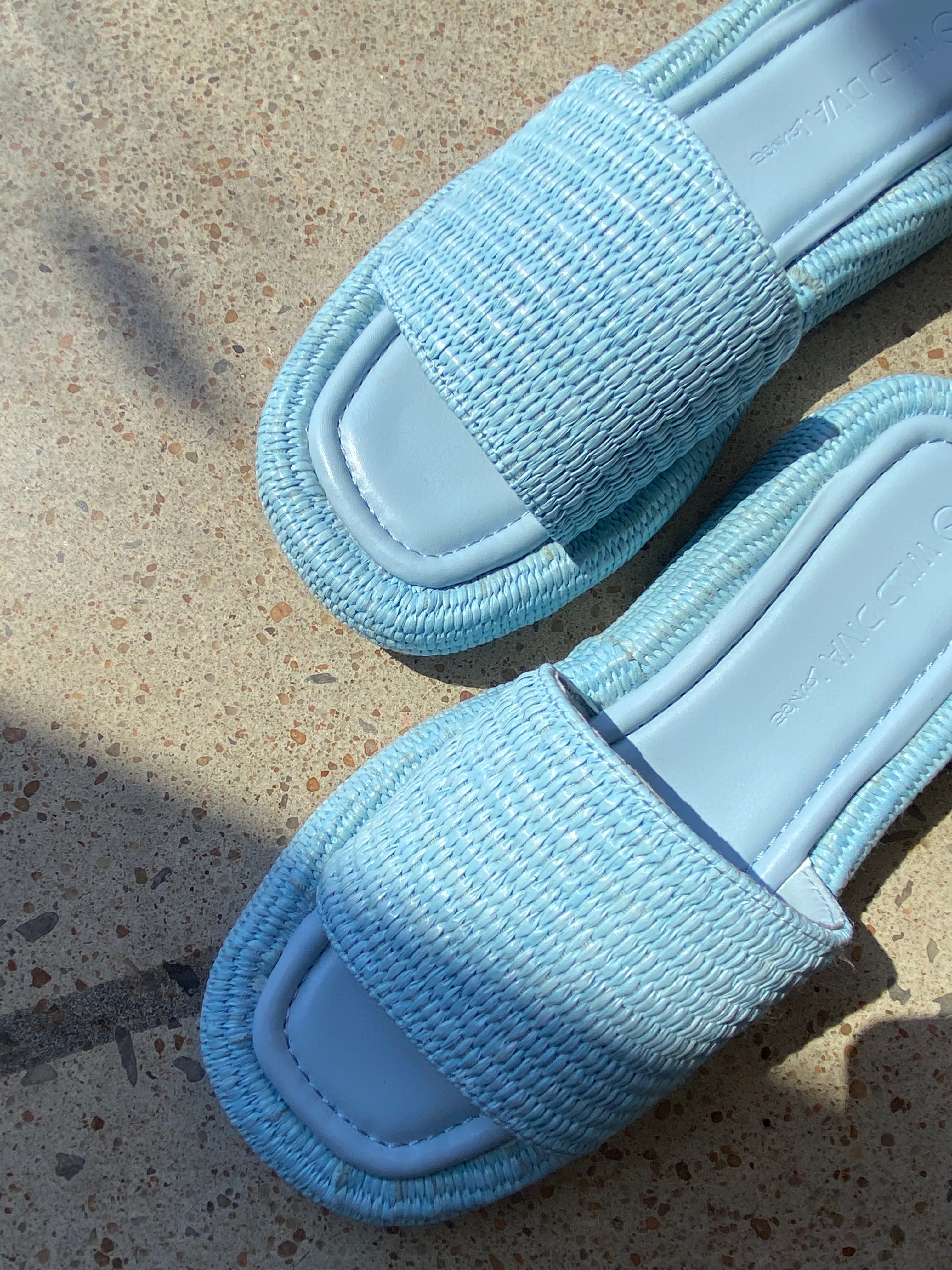 Beaches Raffia Sandal in Blue