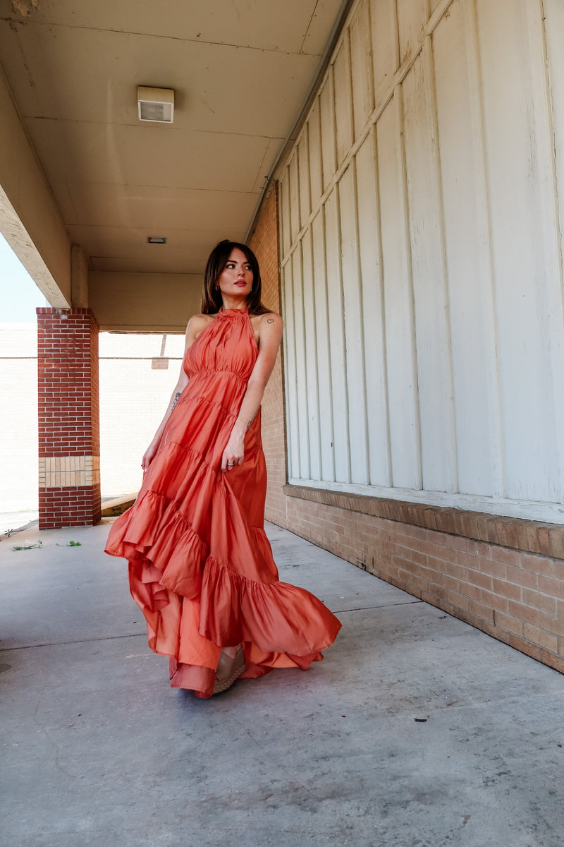 Sunset Dreams Mock Neck Dress