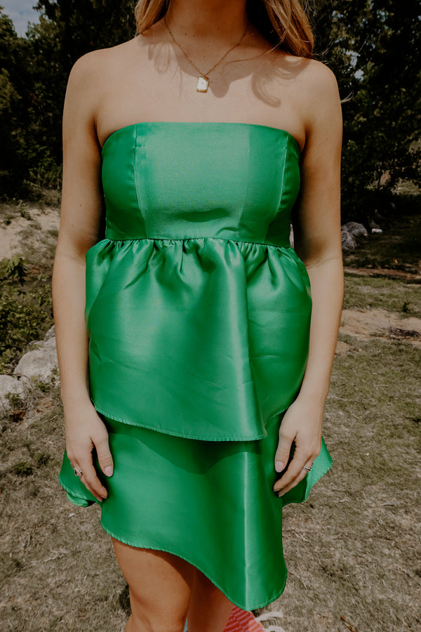 Let's Party Mini Dress - Green