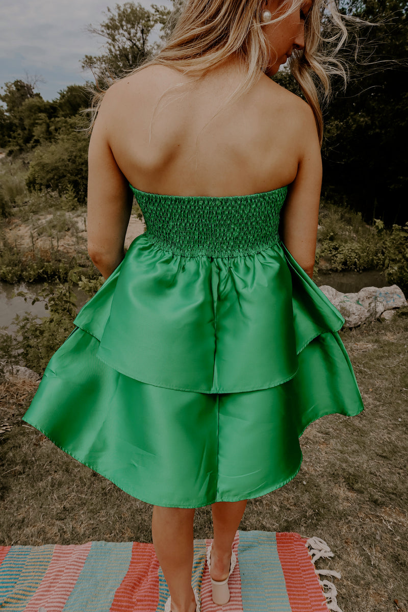 Let's Party Mini Dress - Green