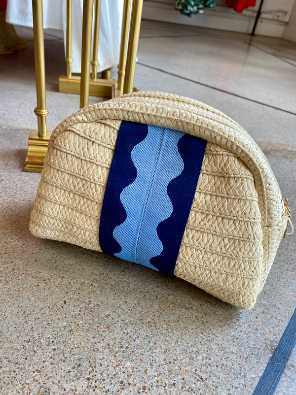 Marbella Blue Zip Pouch