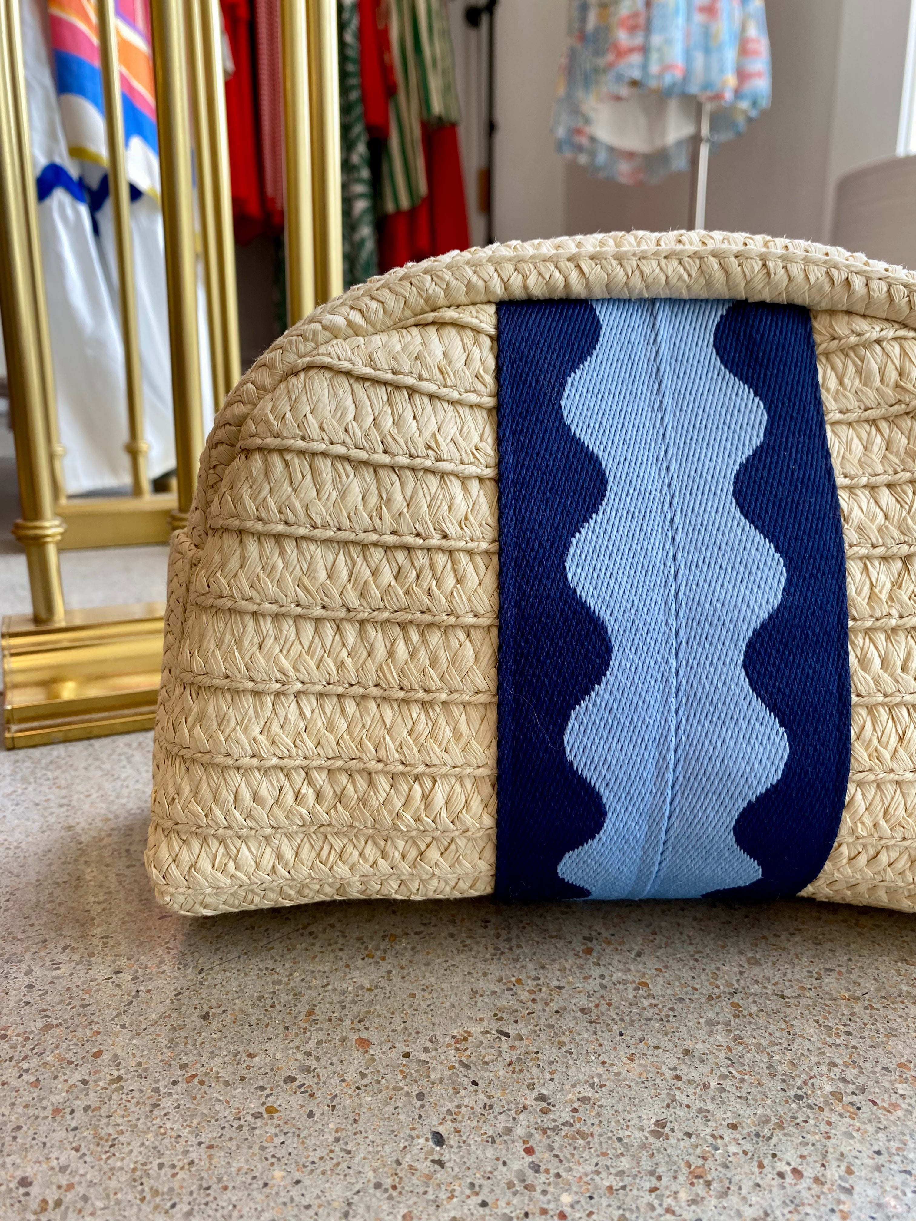Marbella Blue Zip Pouch