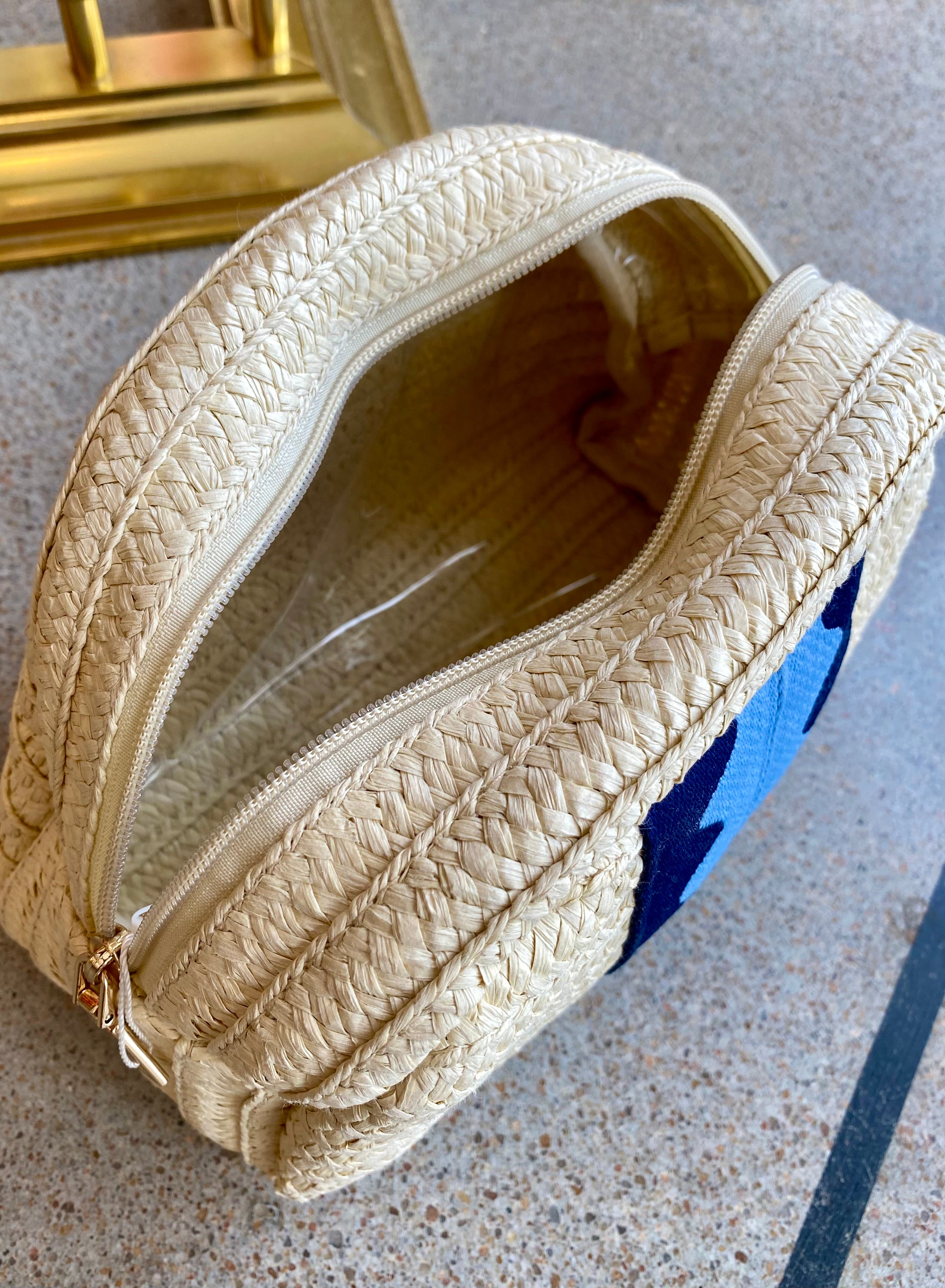 Marbella Blue Zip Pouch