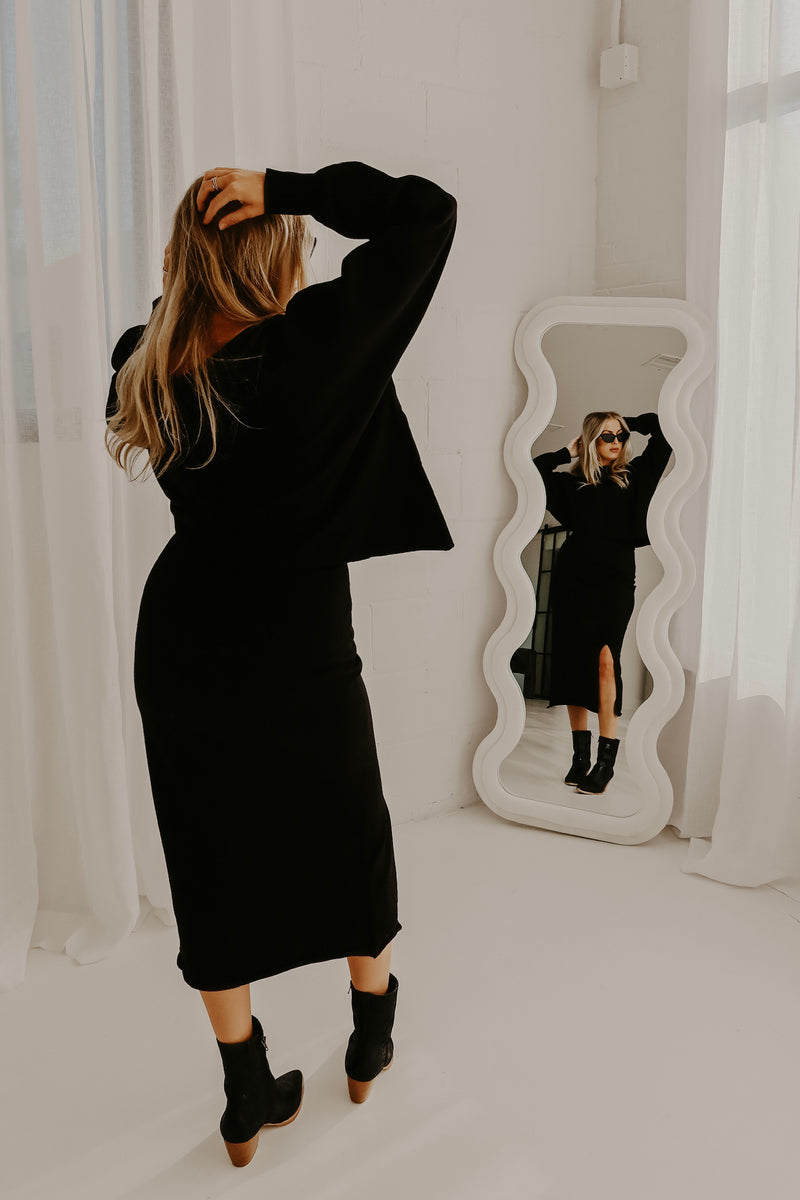 "The Sarah" Knit Sweater - Black