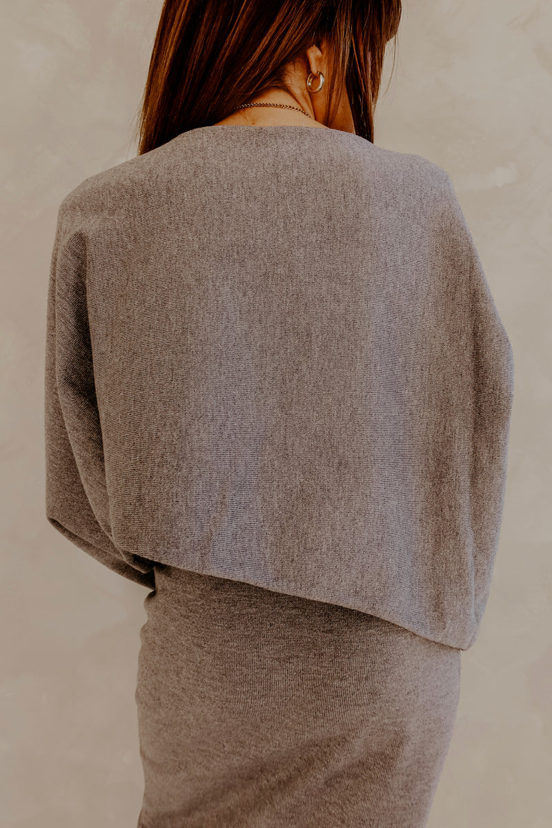 "The Sarah" Knit Sweater - Grey
