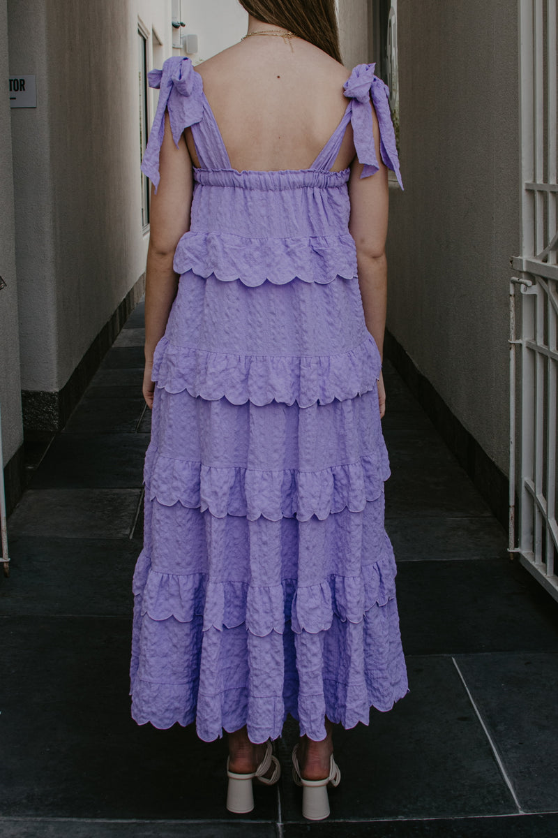 Buddylove Landon Tie-Shoulder Maxi Dress - Amethyst