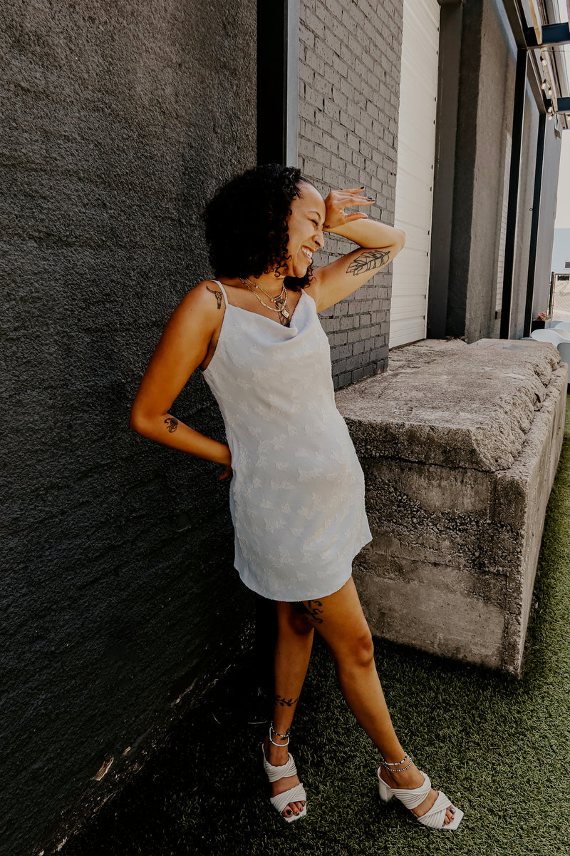 Dainty Mini Dress - Baby Blue