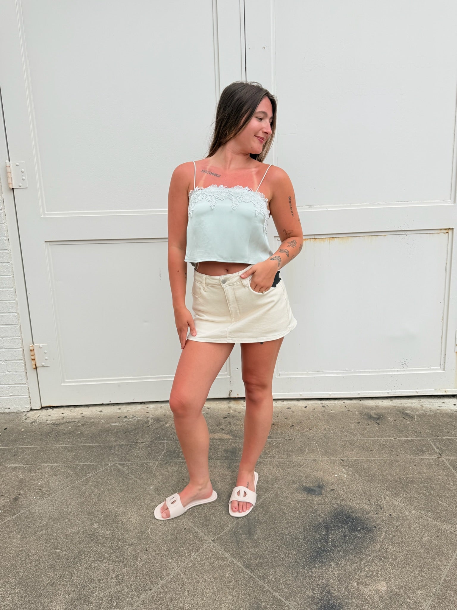 Mint to Be Lace Tank