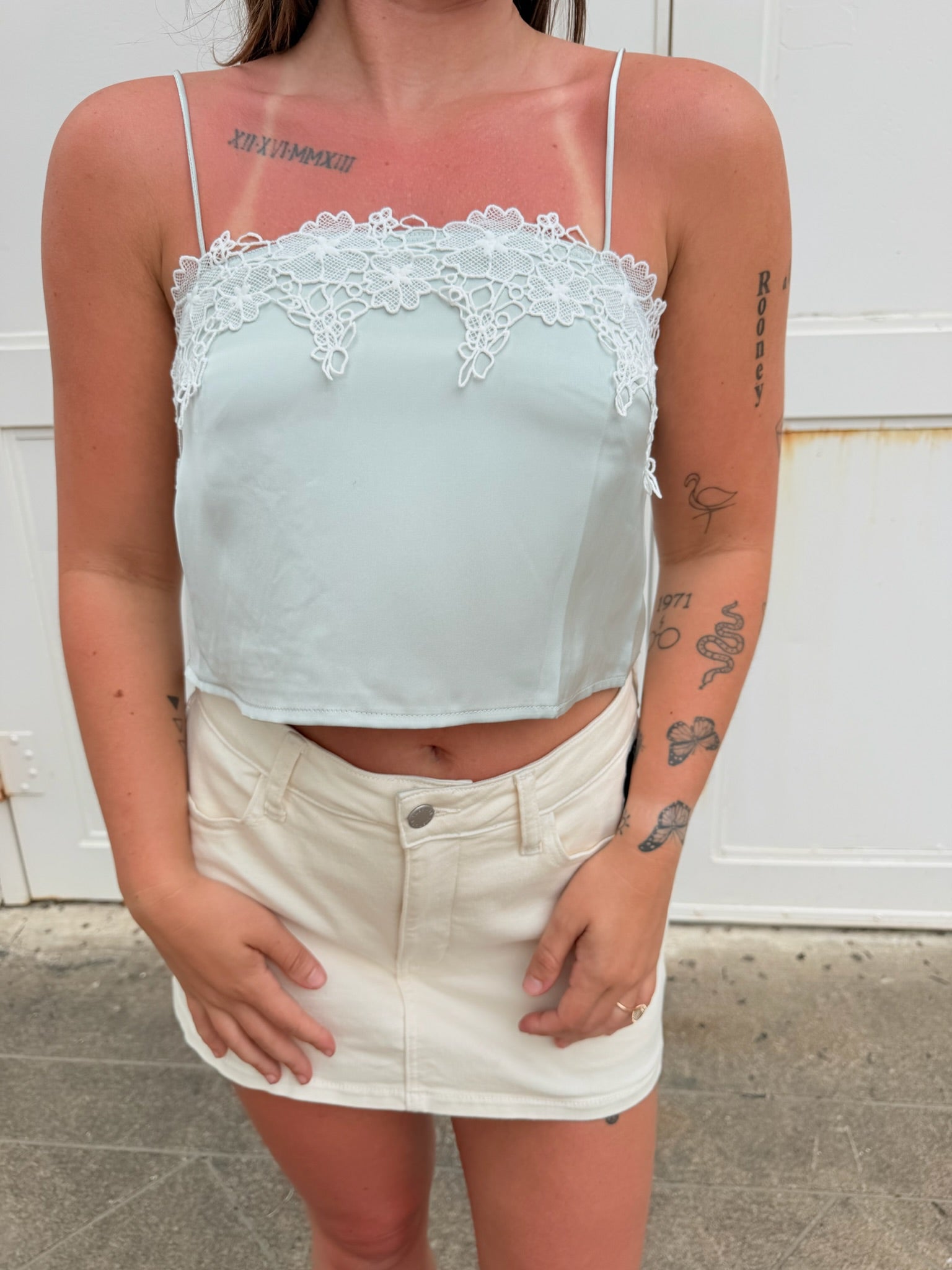 Mint to Be Lace Tank