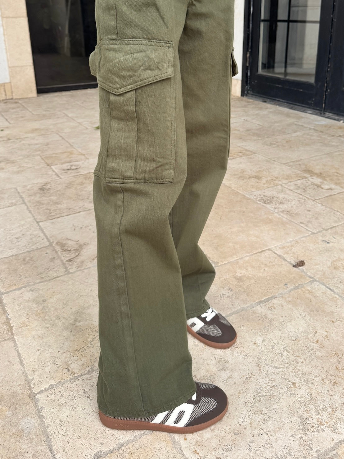 Dark Olive Cargo Jean