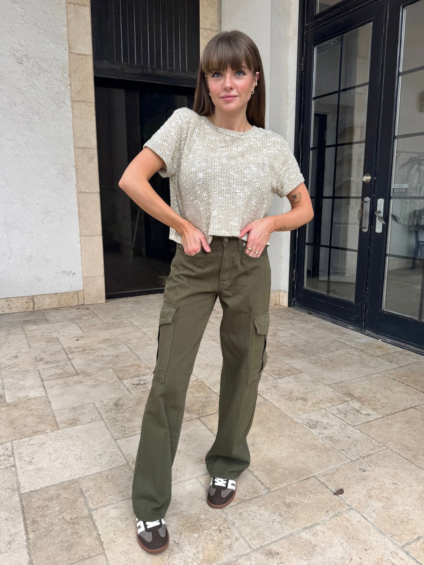 Dark Olive Cargo Jean