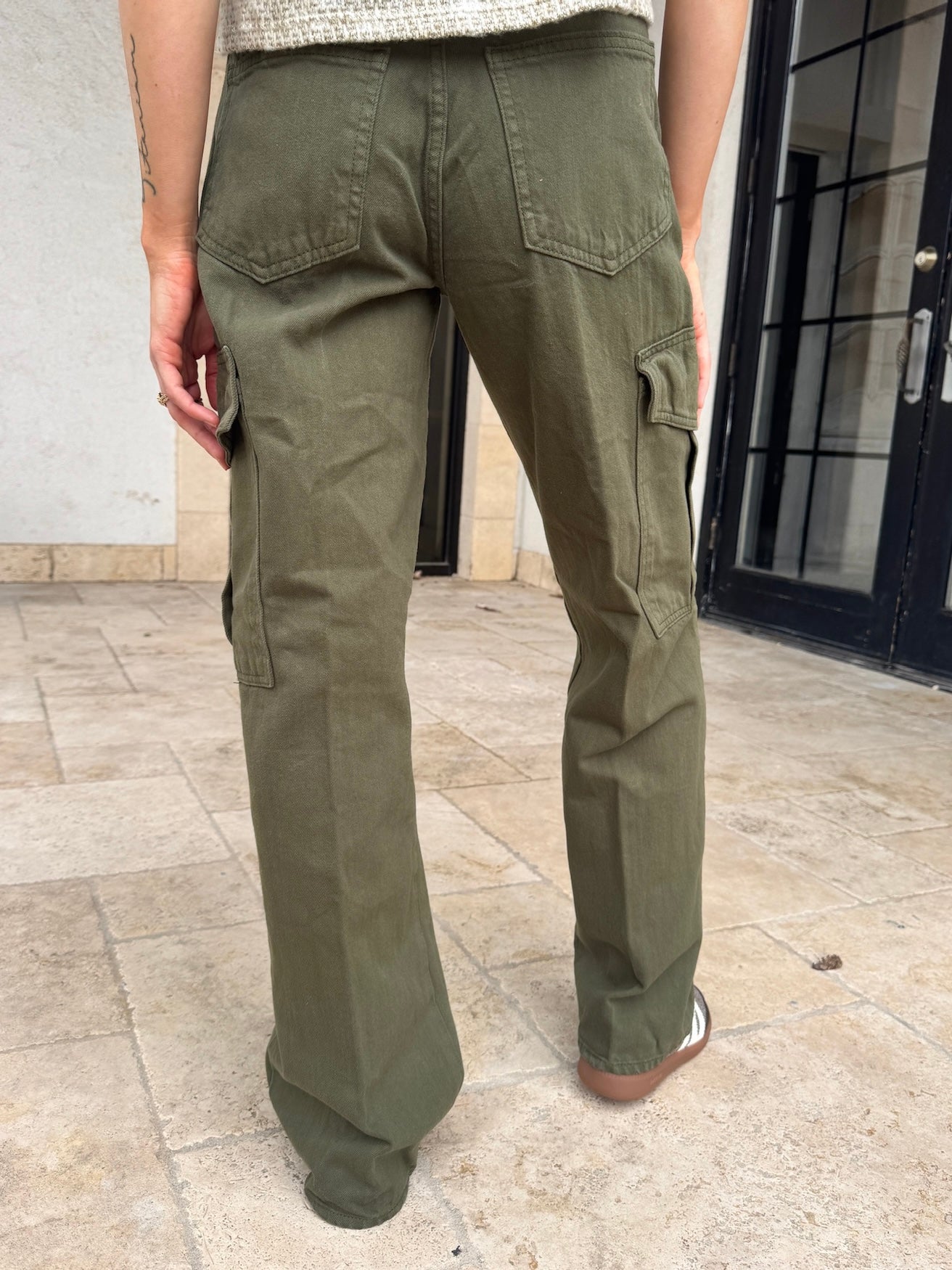 Dark Olive Cargo Jean