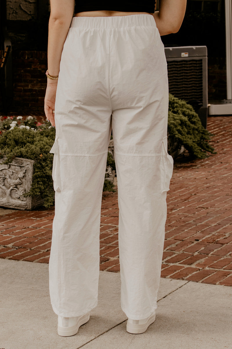 90's Baby Cargo Pants - White