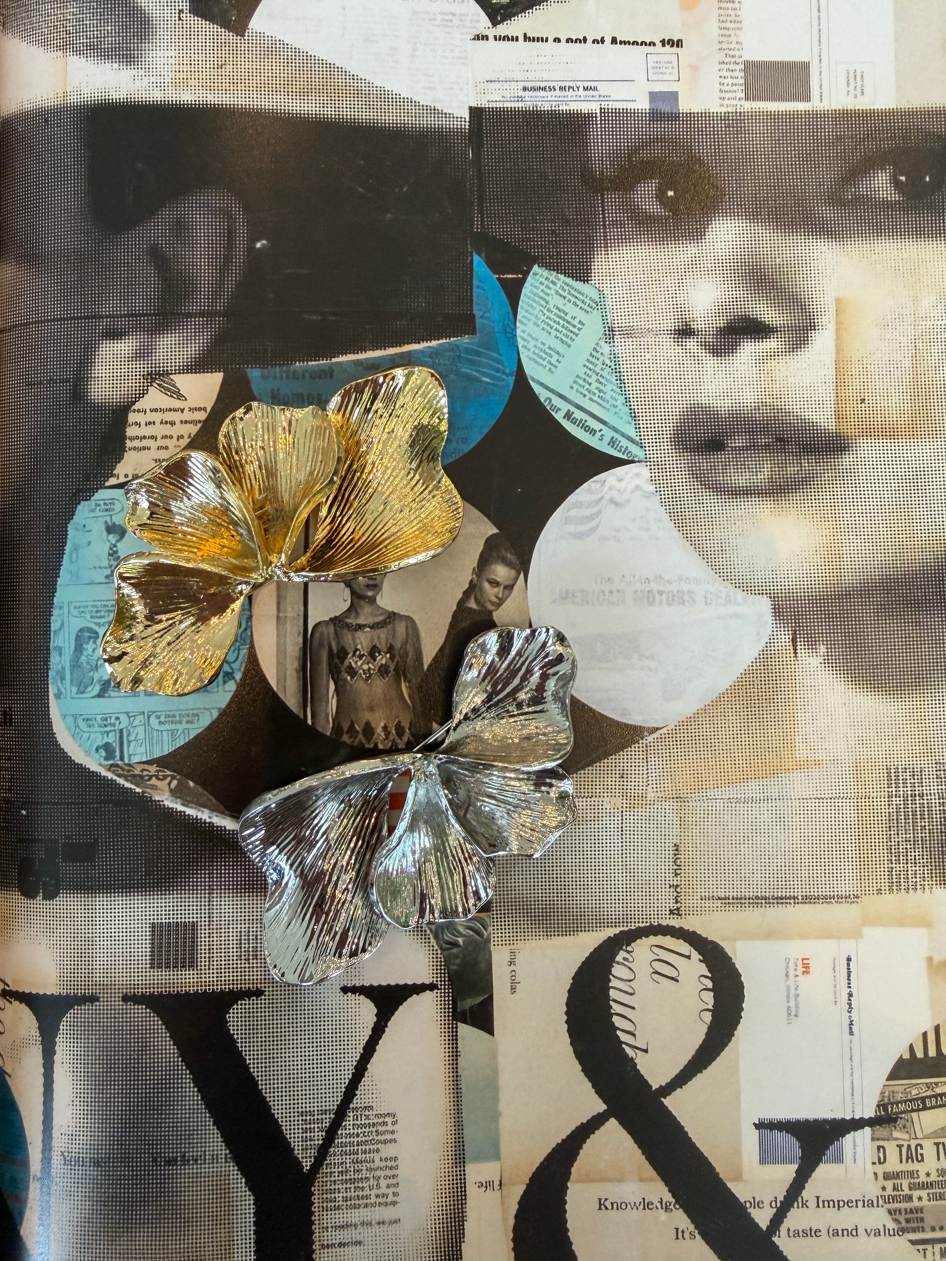 Gold Dipped Petal Brooch