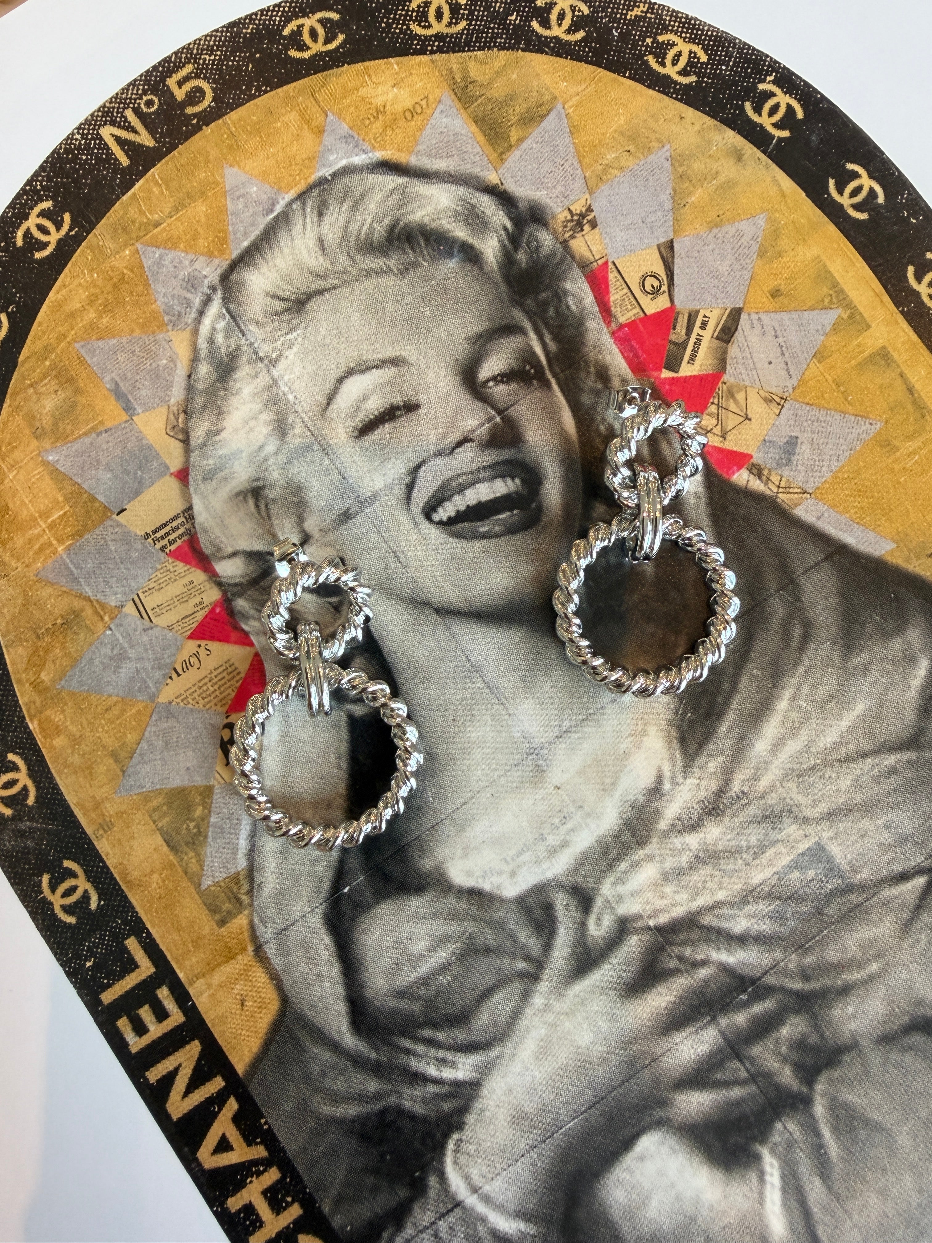 Twisted Brass Hoops