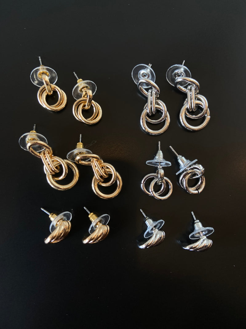Knot Linked Set Earrings