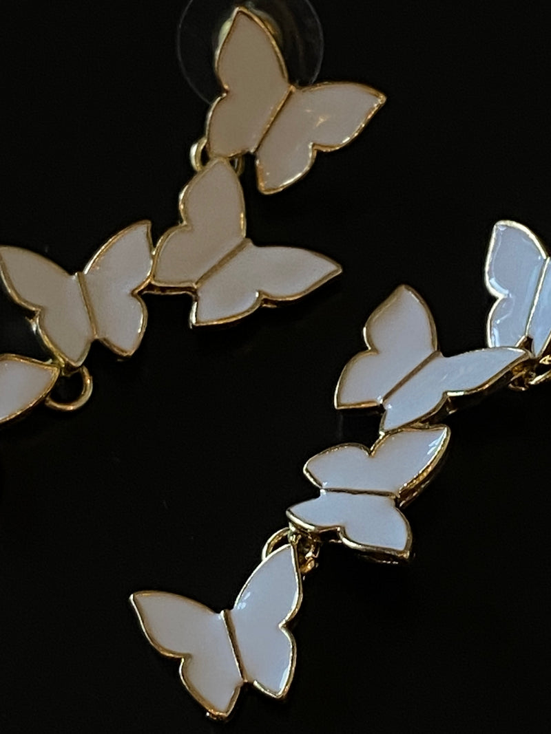 Enamel Butterfly Earrings