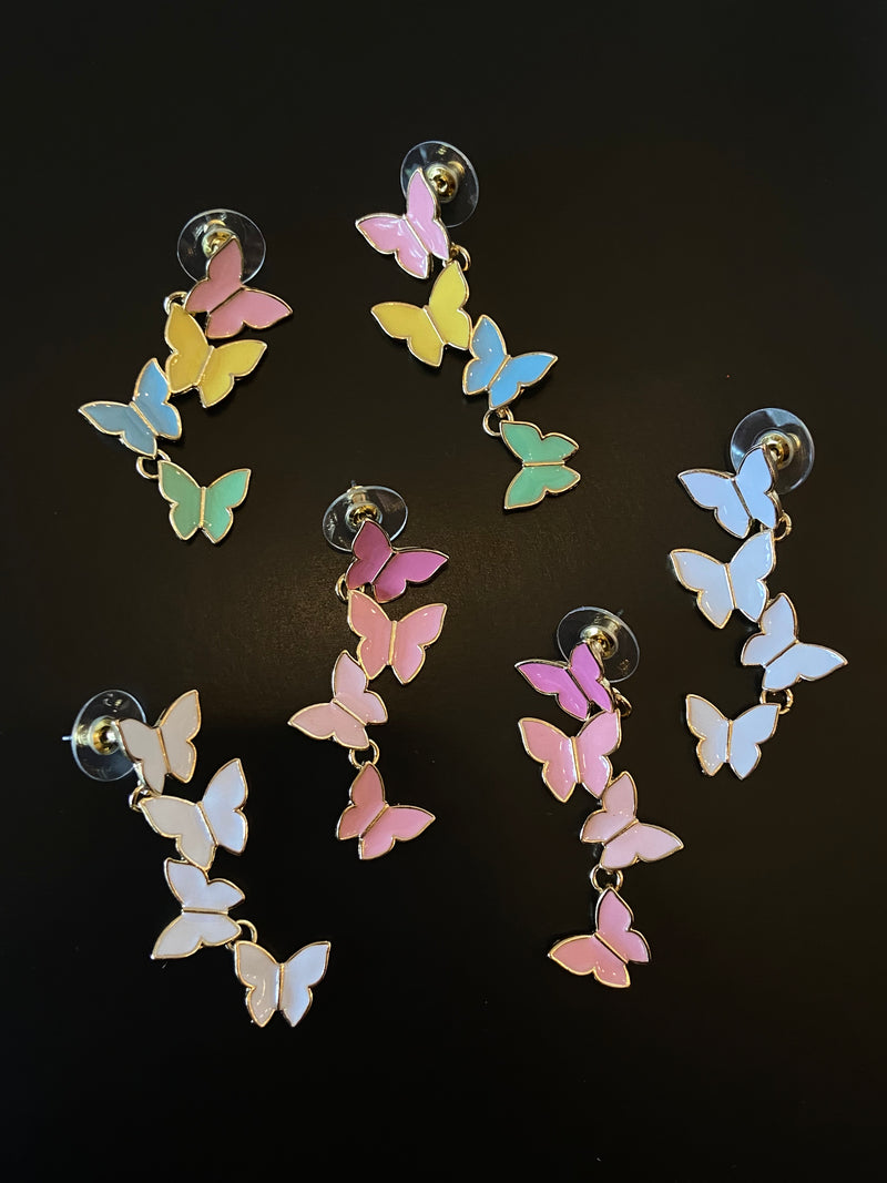 Enamel Butterfly Earrings