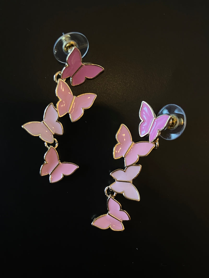 Enamel Butterfly Earrings