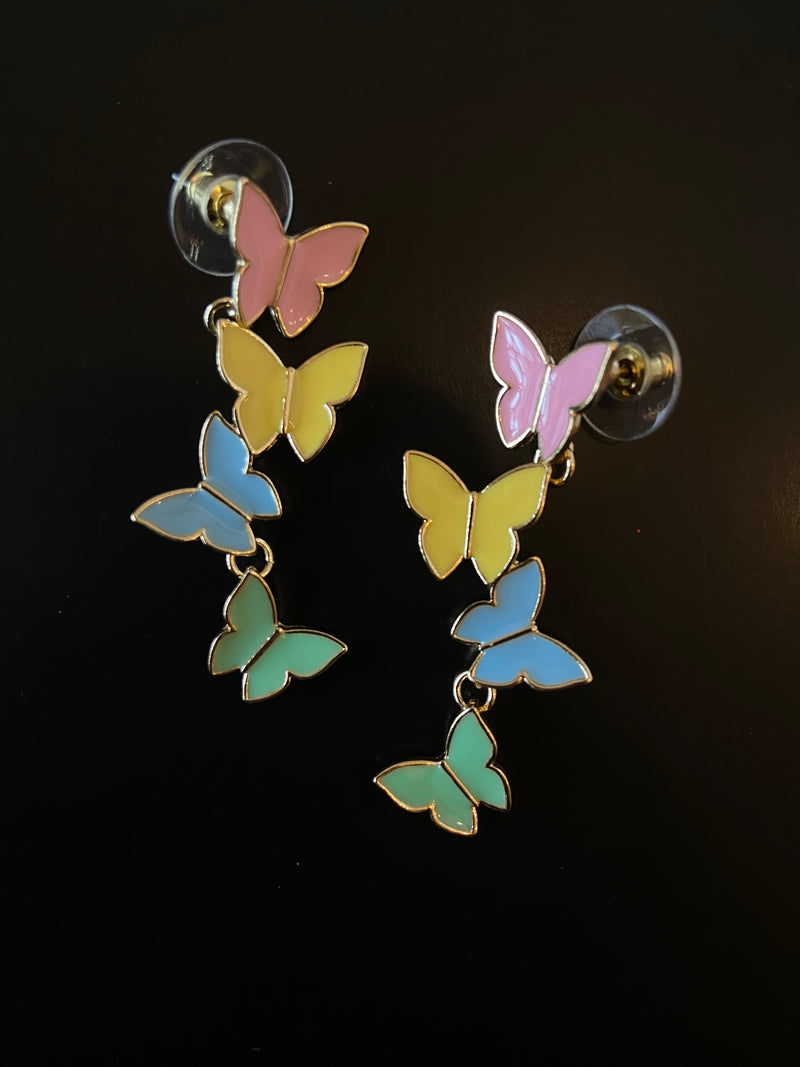 Enamel Butterfly Earrings