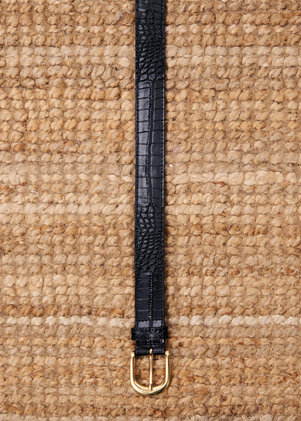Frnch Leather Maurois Black Belt